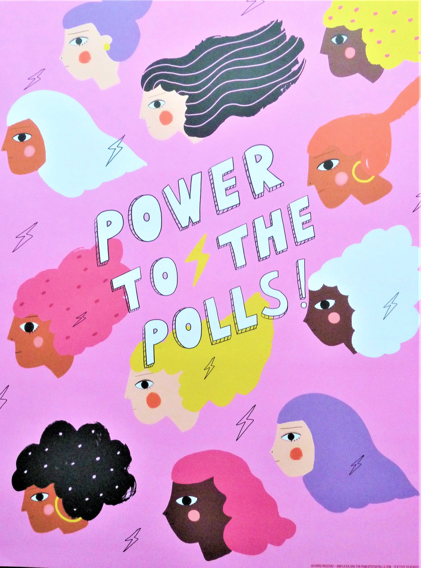Carolyn SUZUKI : Power to the polls ! - Affiche originale