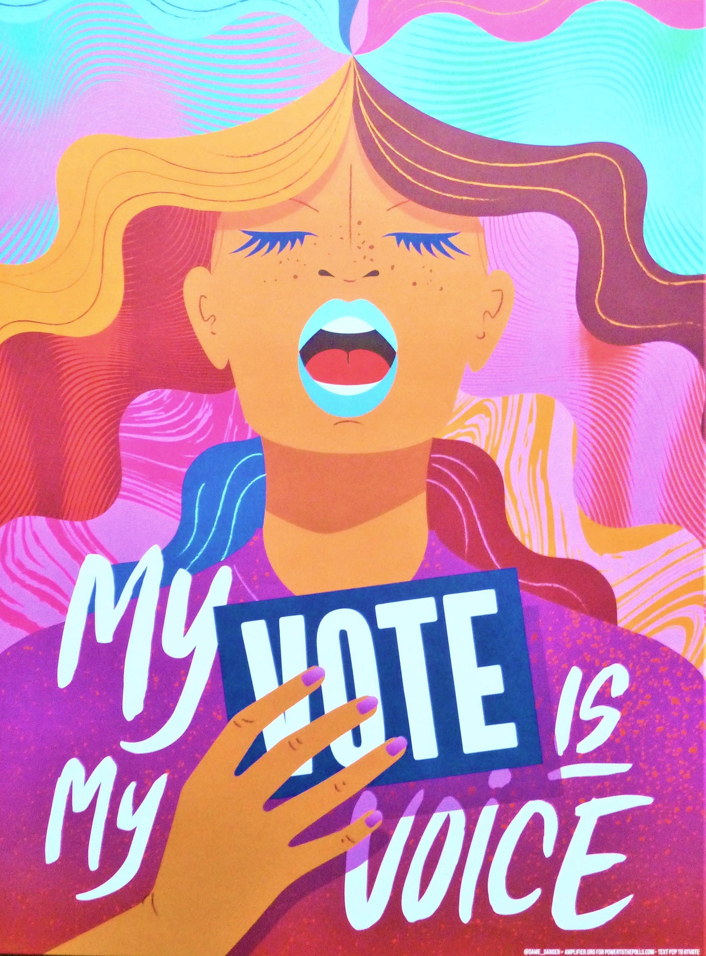 Dame DANGER : My vote is my voice - Affiche originale