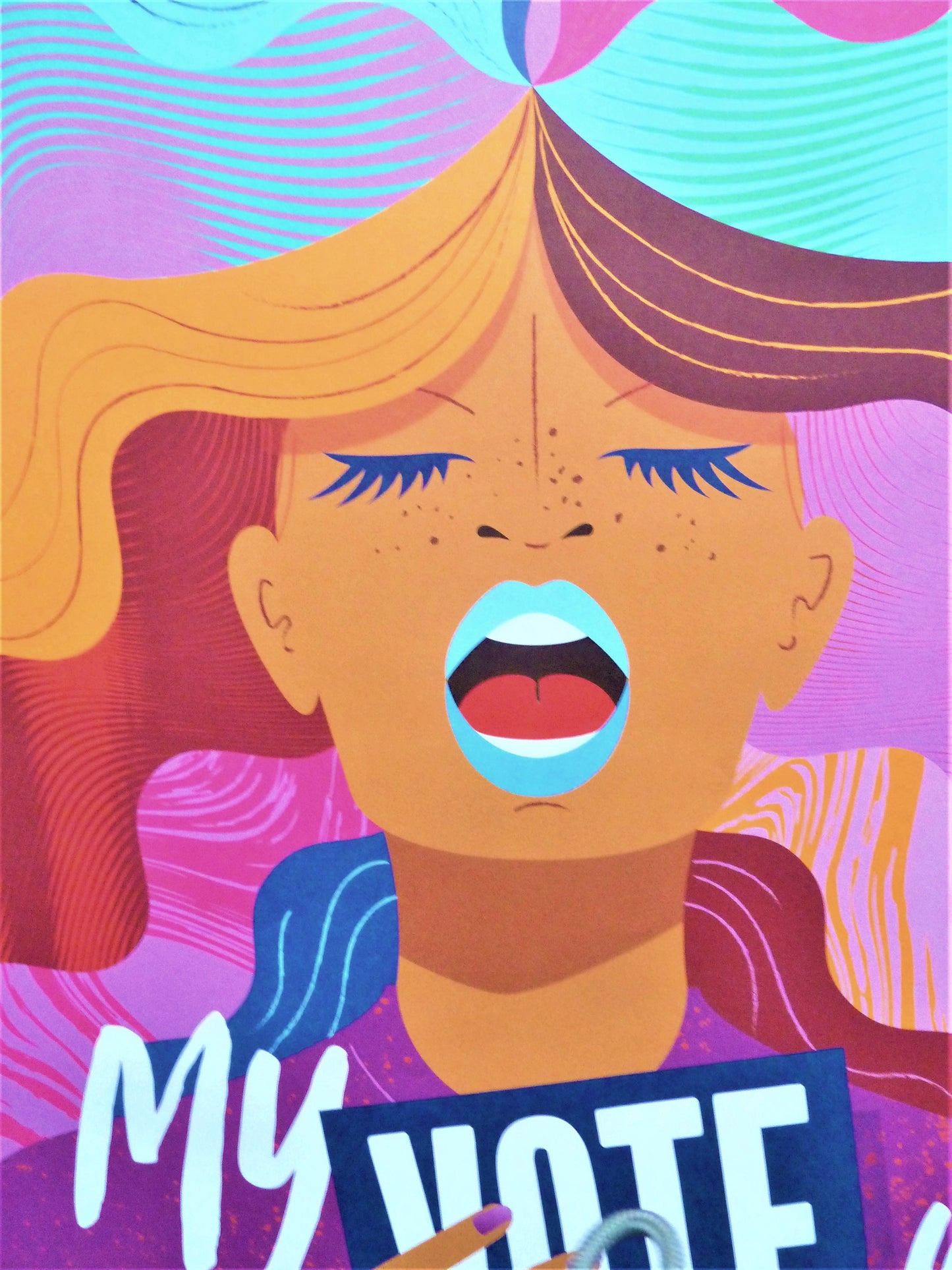 Dame DANGER : My vote is my voice - Affiche originale