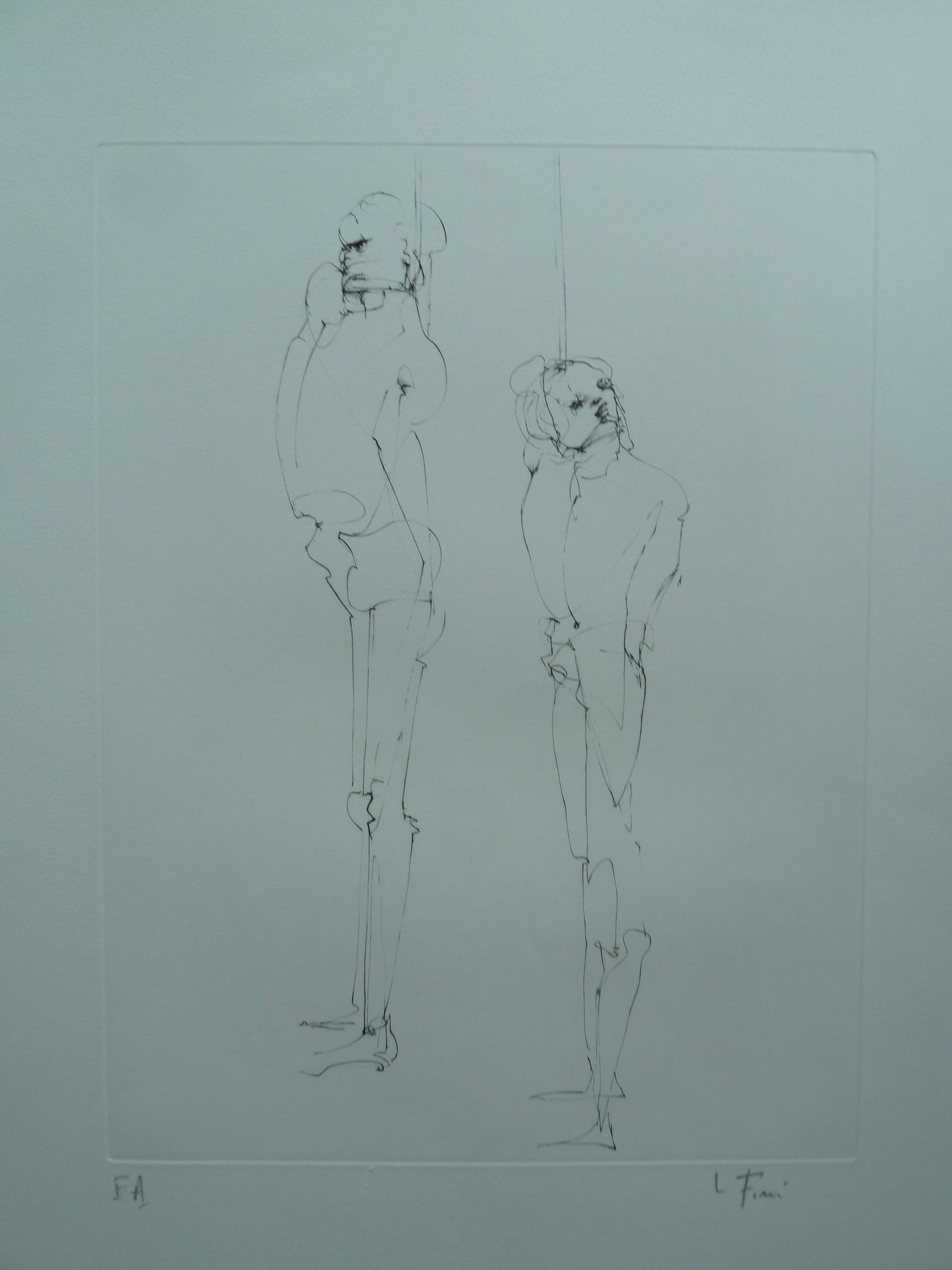 Léonor FINI : Deux pendus - Gravure originale signée