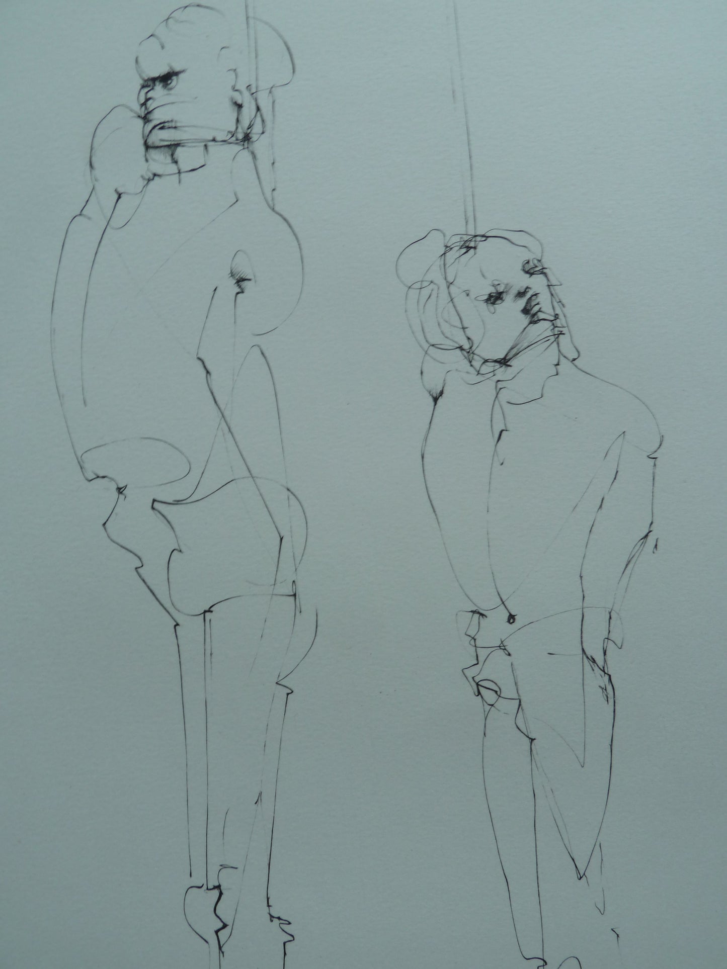 Léonor FINI : Deux pendus - Gravure originale signée