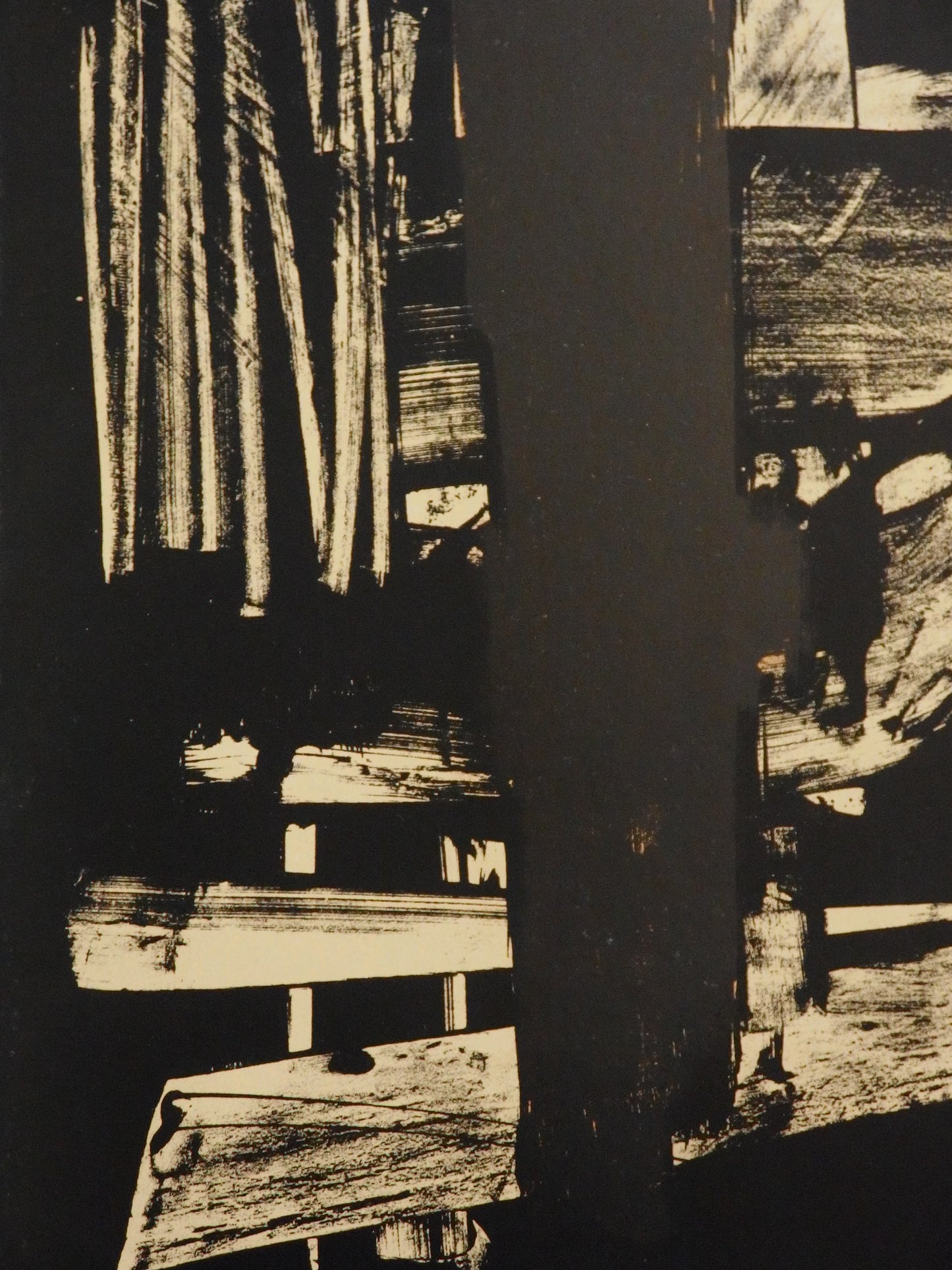 Pierre SOULAGES : Lithographie n°9 - Lithographie originale