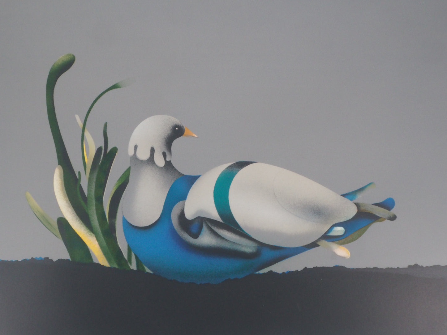 Jean Paul DONADINI : Le pigeon voyageur - Lithographie Originale Signée