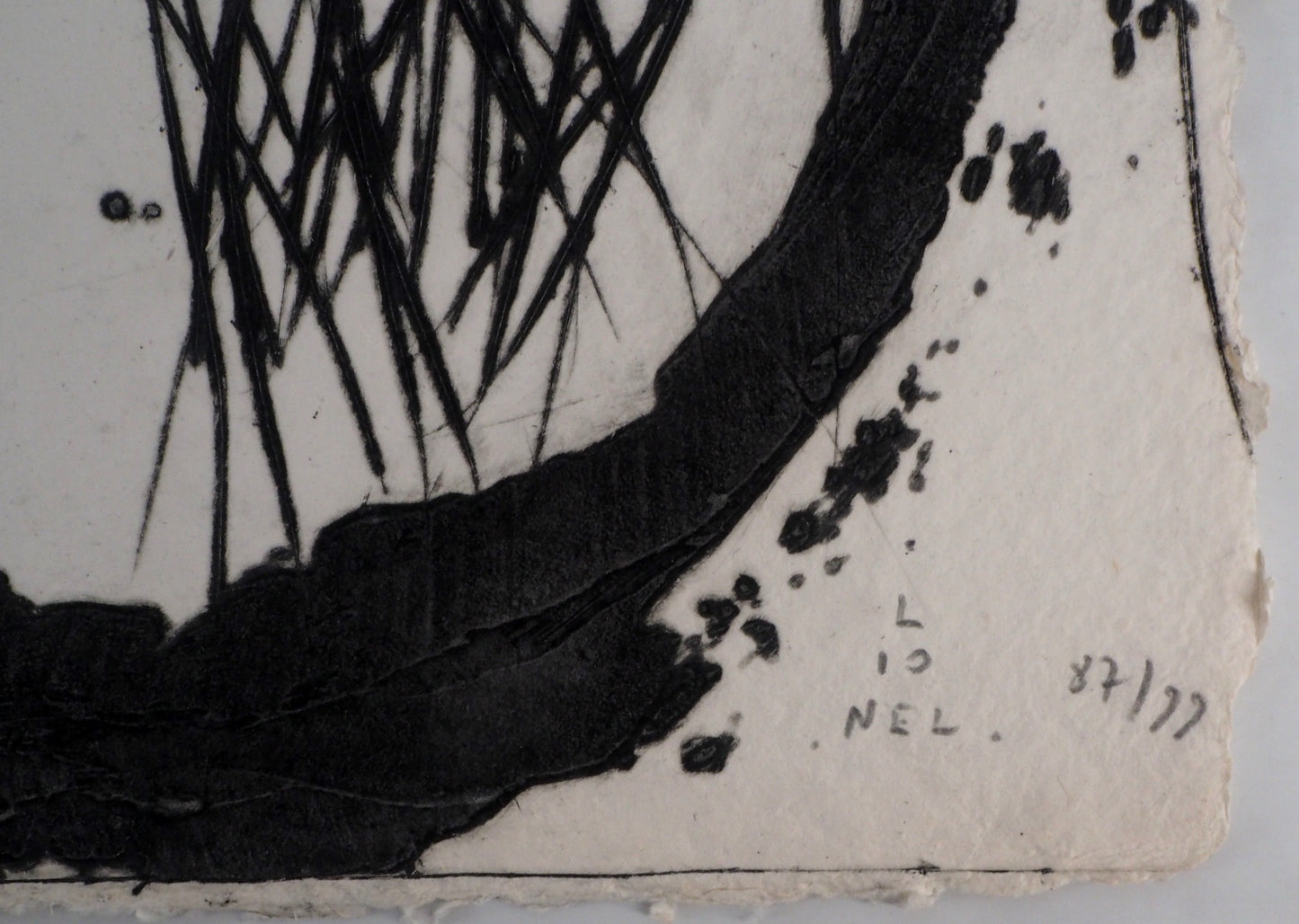 LIONEL : Trace Rouge - Gravure originale signée