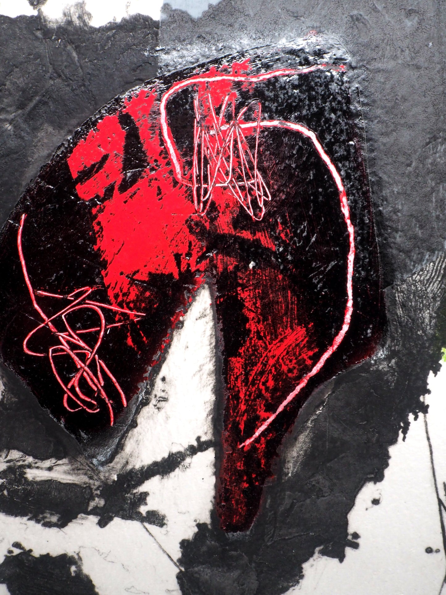 LIONEL : Trace Rouge - Gravure originale signée