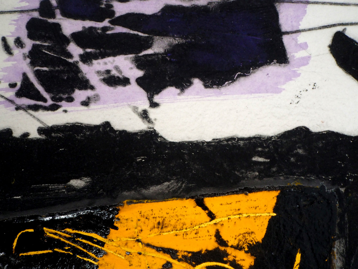 LIONEL : Trace Jaune - Gravure originale signée