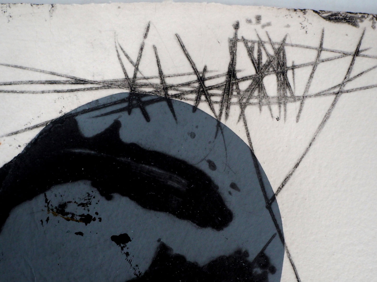LIONEL : Trace Jaune - Gravure originale signée