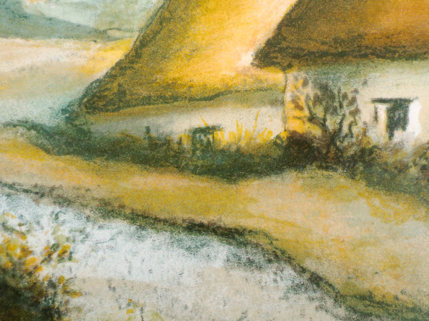 MADUZAC : Les Chaumières de Bretagne - Lithographie originale signée