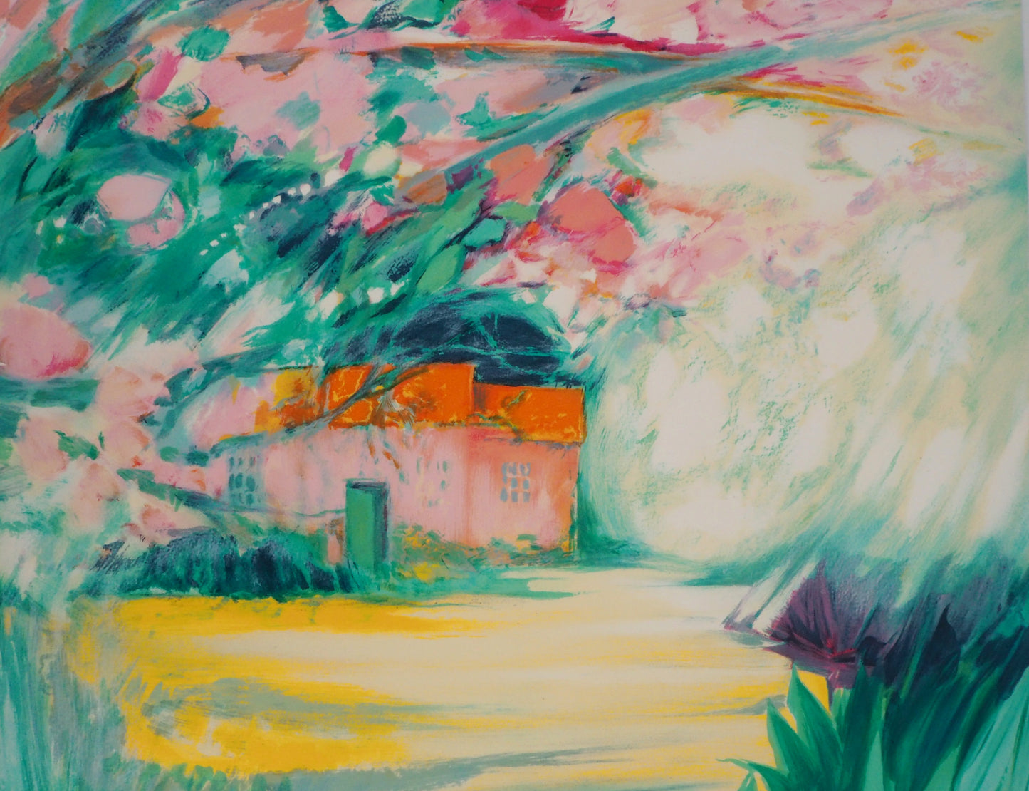 Claude HEMERET : La maison de l'artiste - Lithographie originale signée