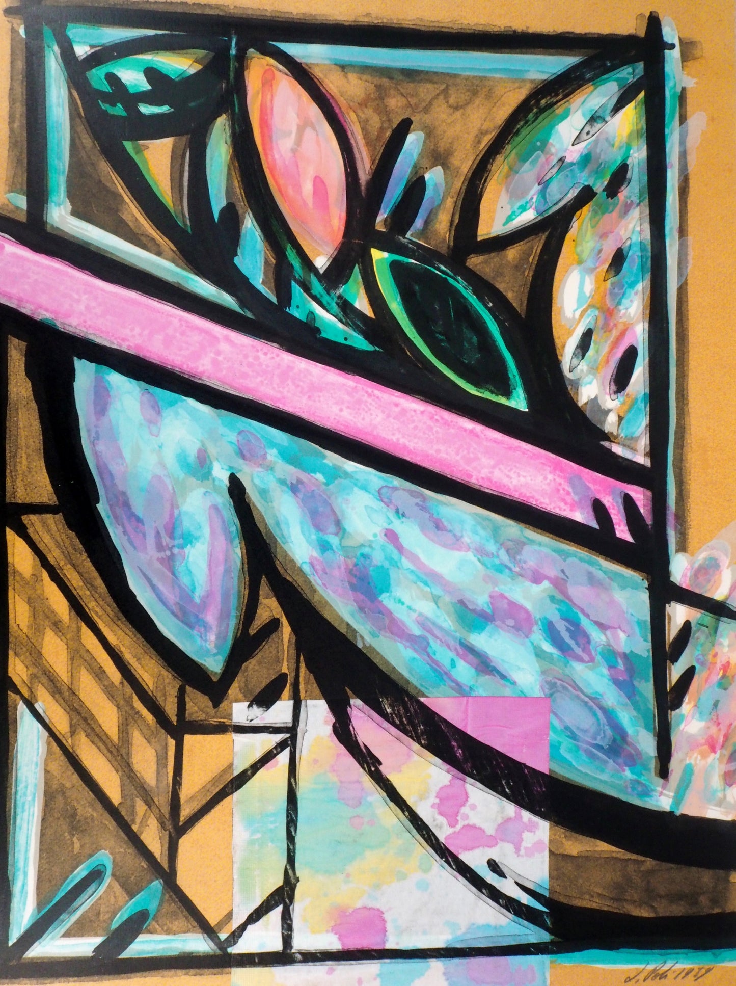 Jacques POLI : Perruches à la fenêtre - Lithographie Originale Signée