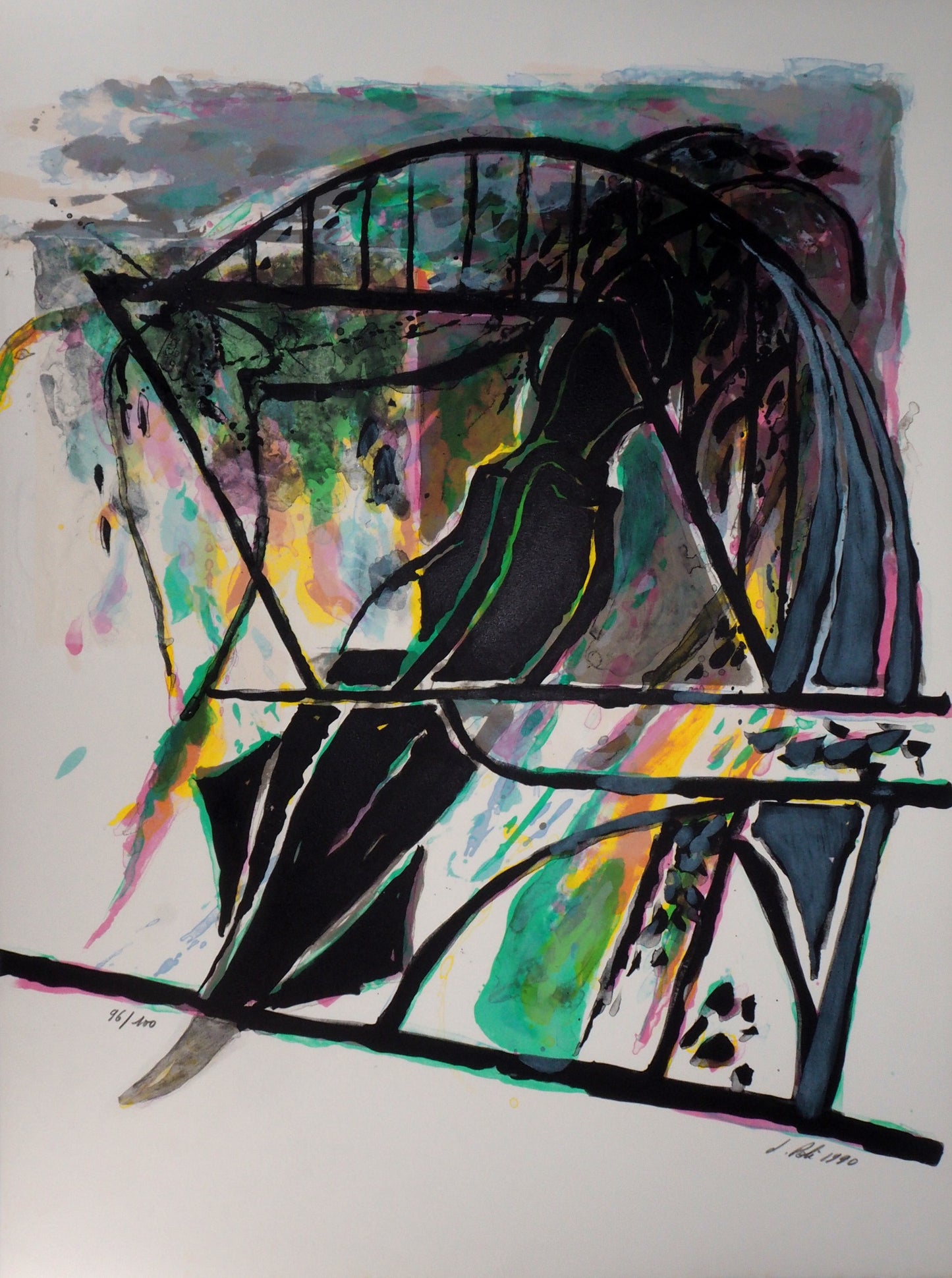 Jacques POLI : Cohérence abstraite - Lithographie originale signée