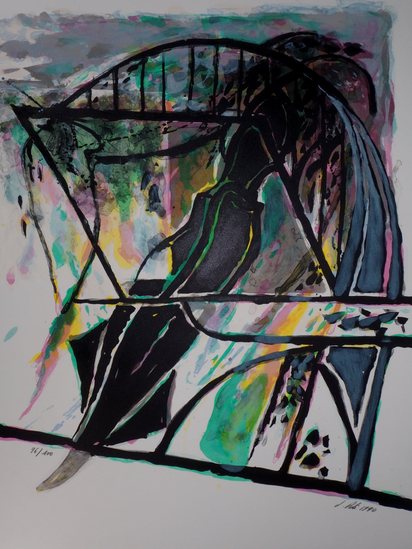 Jacques POLI : Cohérence abstraite - Lithographie originale signée
