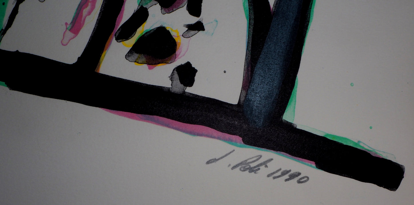 Jacques POLI : Cohérence abstraite - Lithographie originale signée