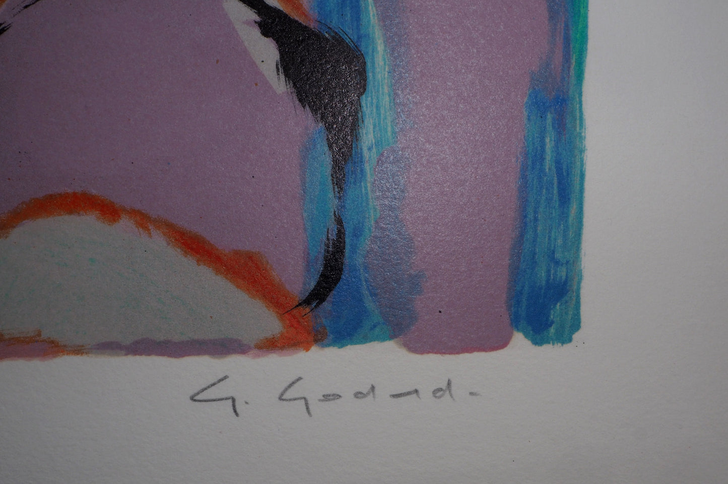 Gabriel GODARD : Paysage abstrait - Lithographie originale signée
