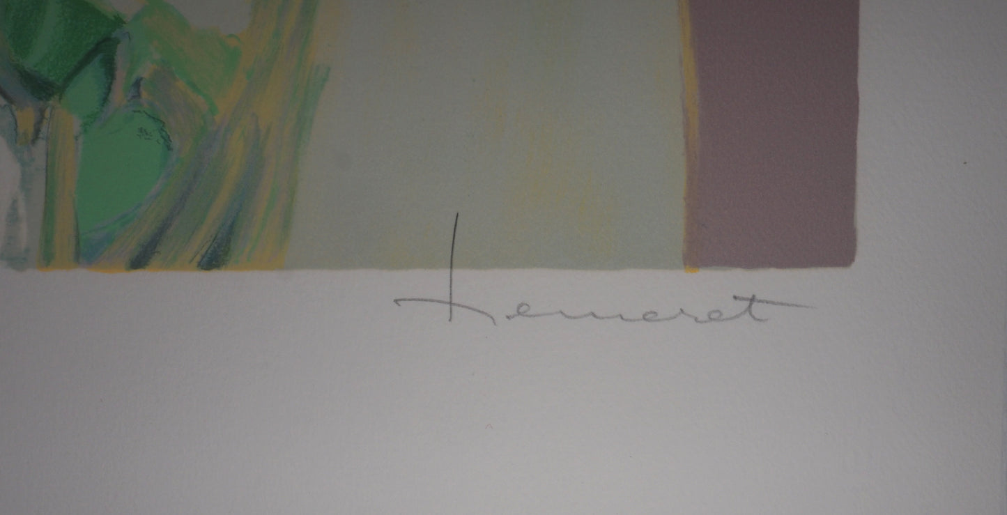 Claude HEMERET: Ramo amarillo - Litografía original firmada