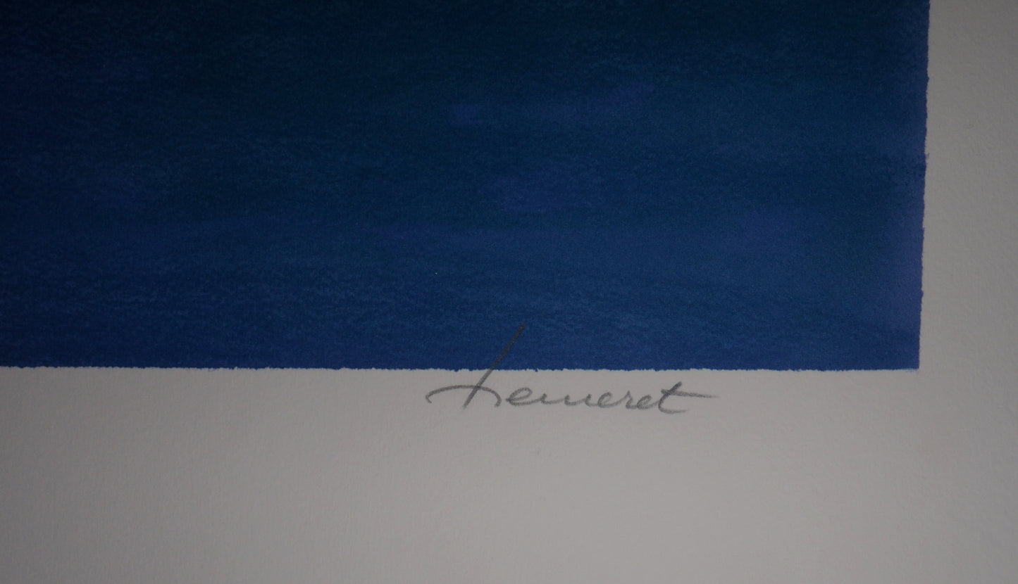 Claude HEMERET: Ramo multicolor - Litografía original firmada