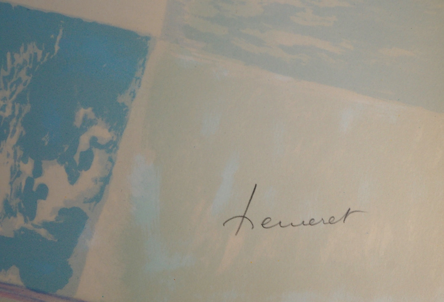 Claude HEMERET: Mesa de verano - Litografía original firmada