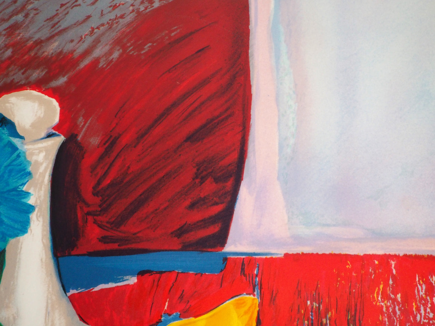 Claude HEMERET: Mesa de verano - Litografía original firmada
