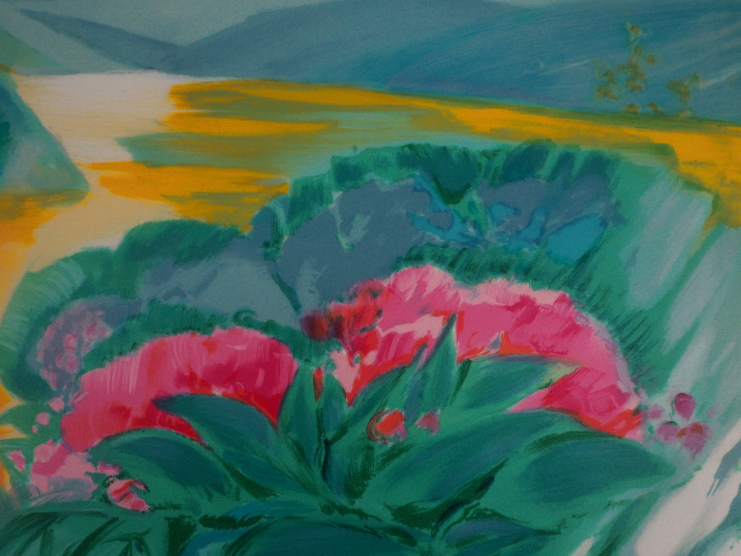 Claude HEMERET: Primavera, el valle florido - Litografía original firmada