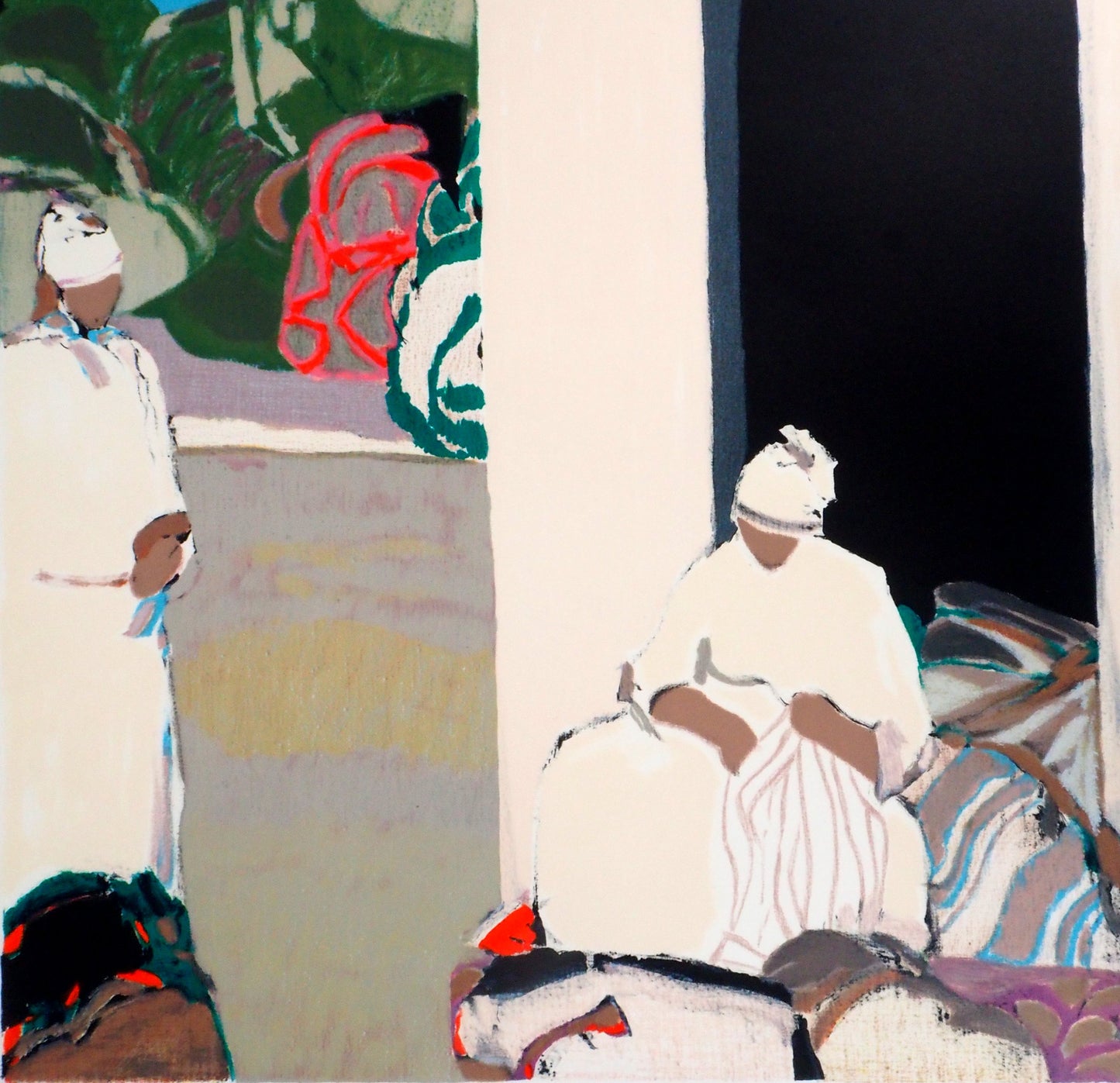 Gabriel GODARD : Les couturières - Lithographie originale signée