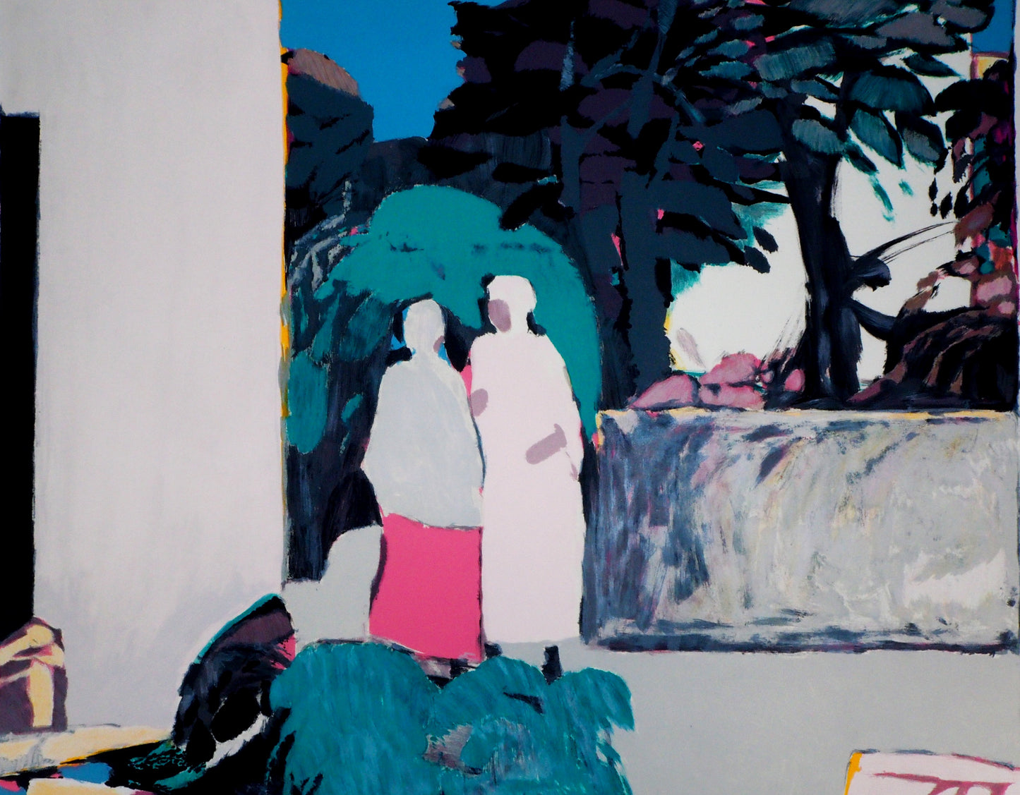 Gabriel GODARD : La promenade - Lithographie originale signée