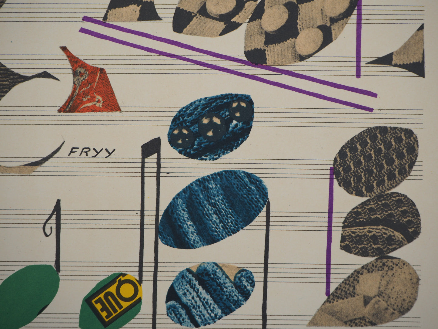 Alberto MAGNELLI : Composition musicale - Lithographie signée