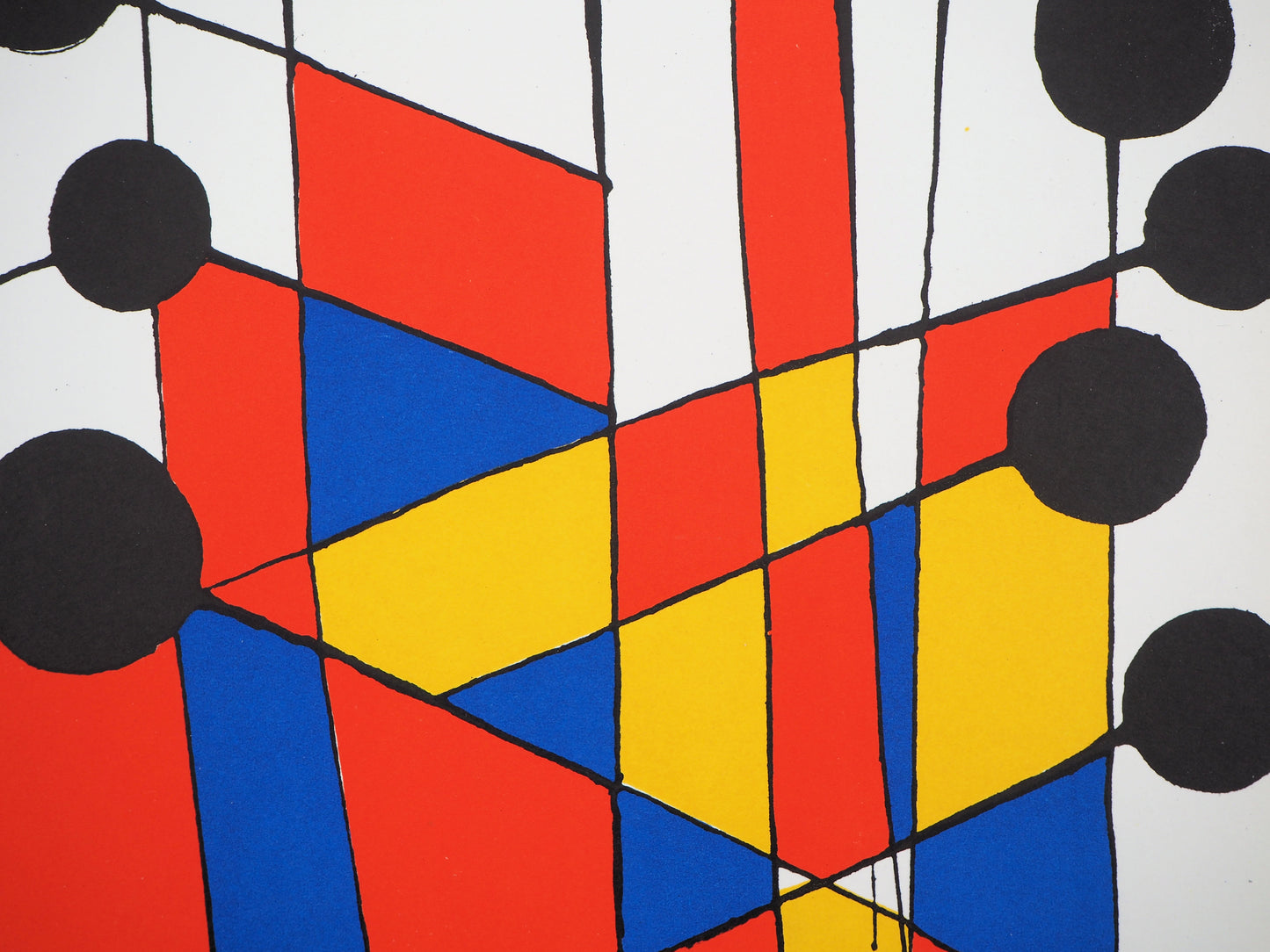 Alexander CALDER : Mosaïque et Ballons noirs - Lithographie originale