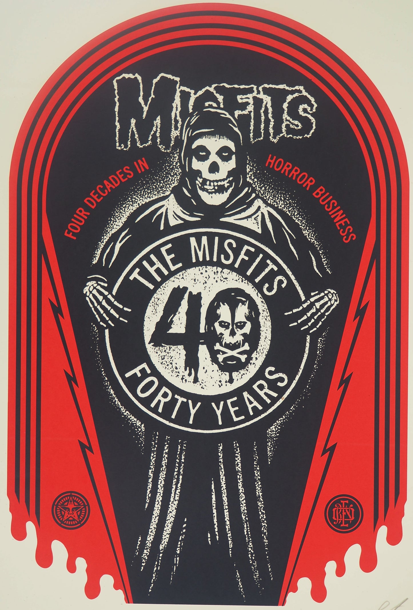 Shepard FAIREY (OBEY) : MISFITS 40TH Grave - Lithographie originale signée