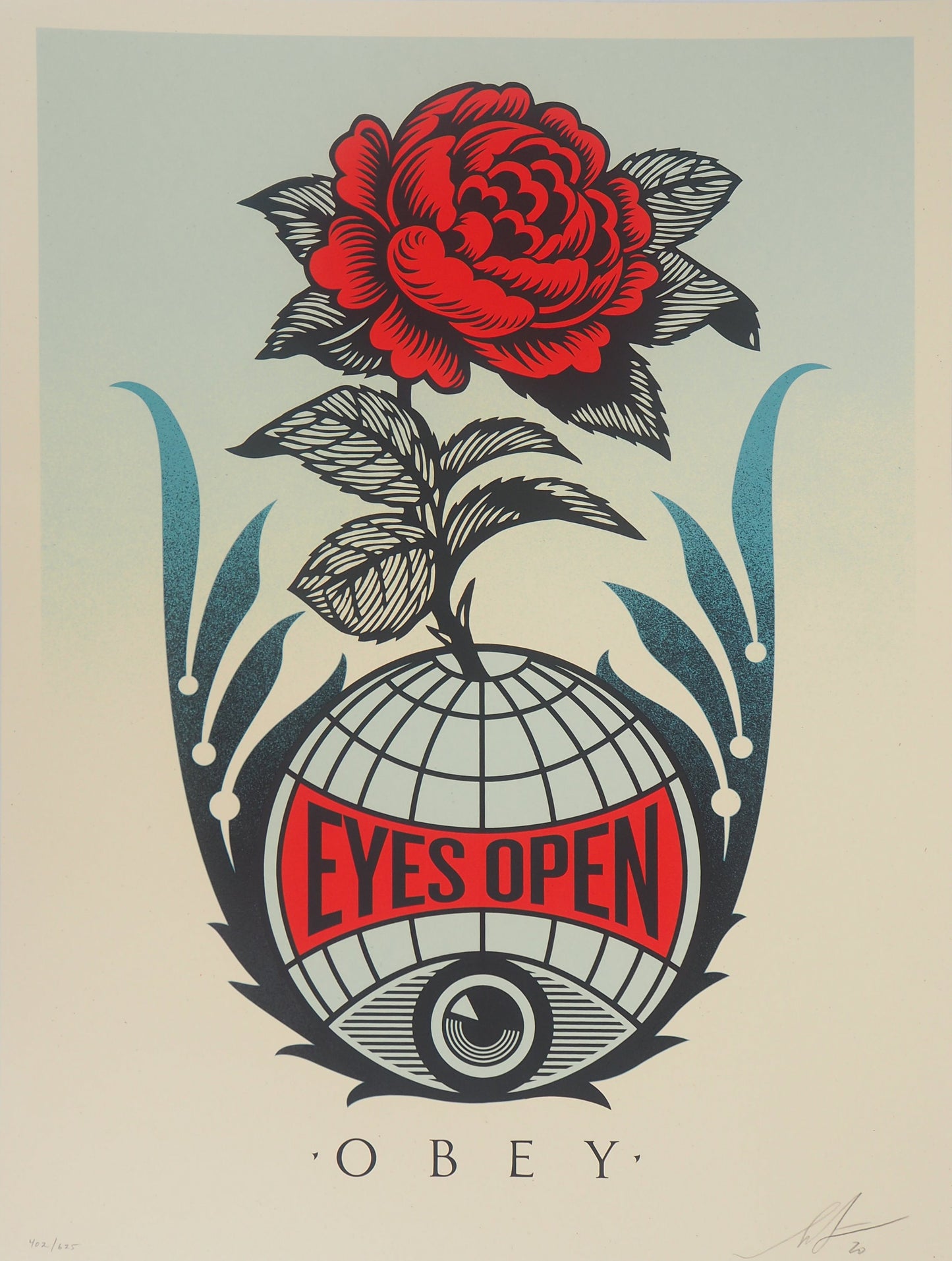 Shepard FAIREY (OBEY) : Eyes Open - Lithographie originale signée