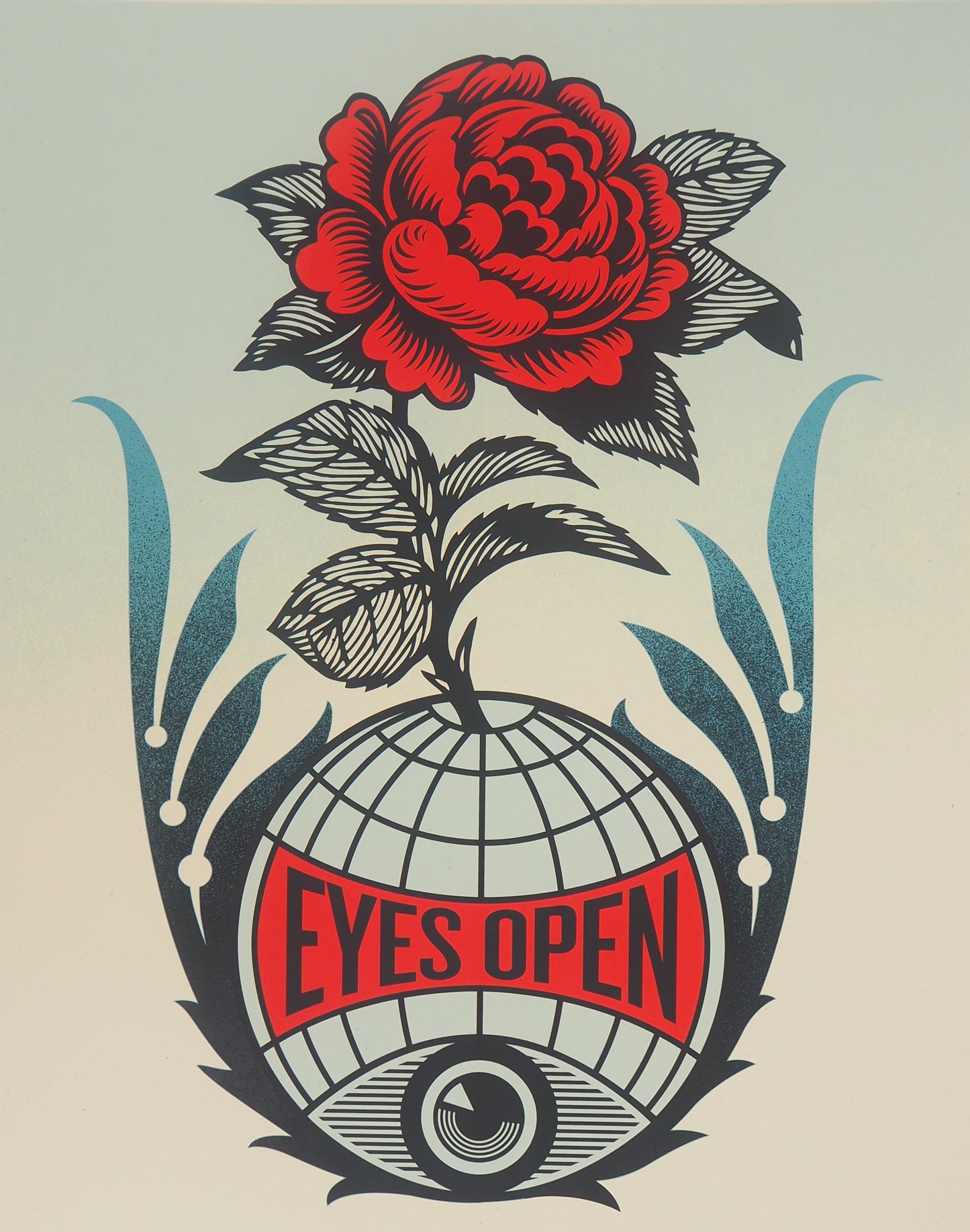 Shepard FAIREY (OBEY) : Eyes Open - Lithographie originale signée
