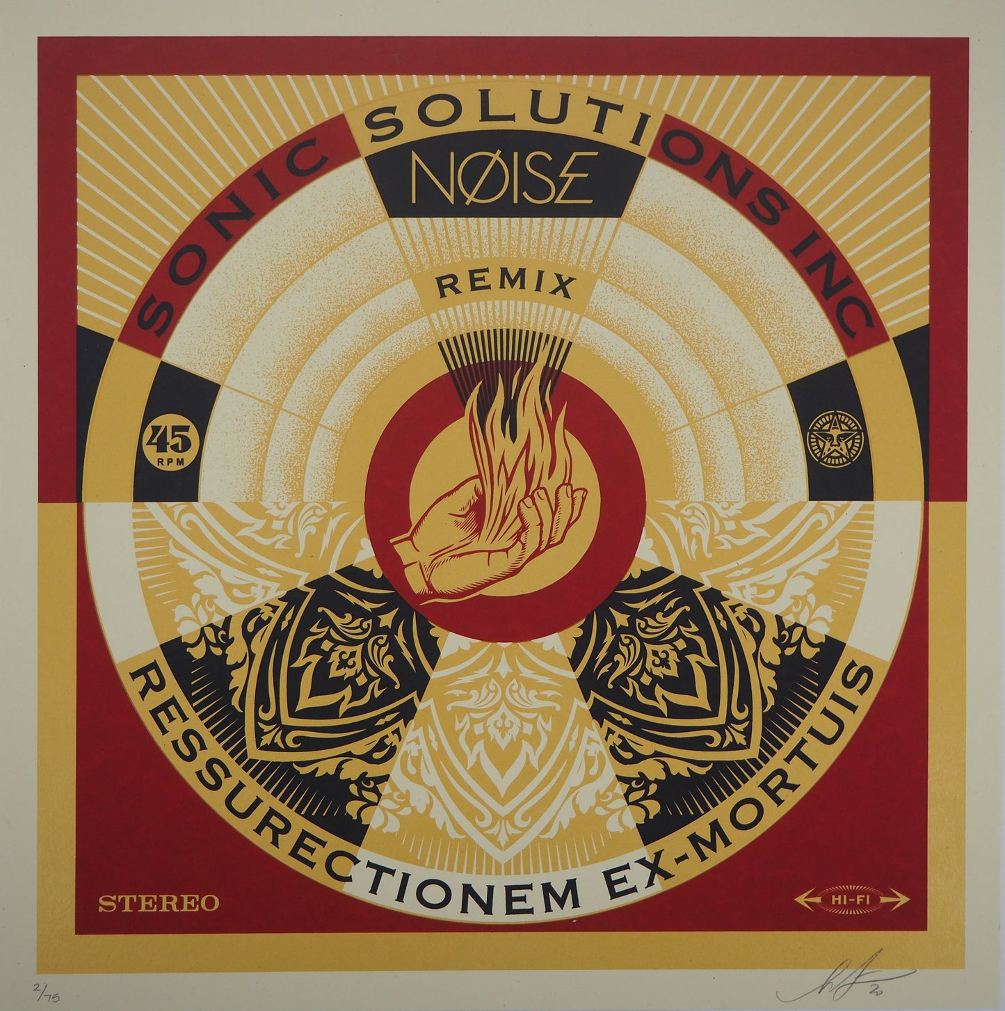 Shepard FAIREY (OBEY) : Noise Remix - Lithographie originale signée