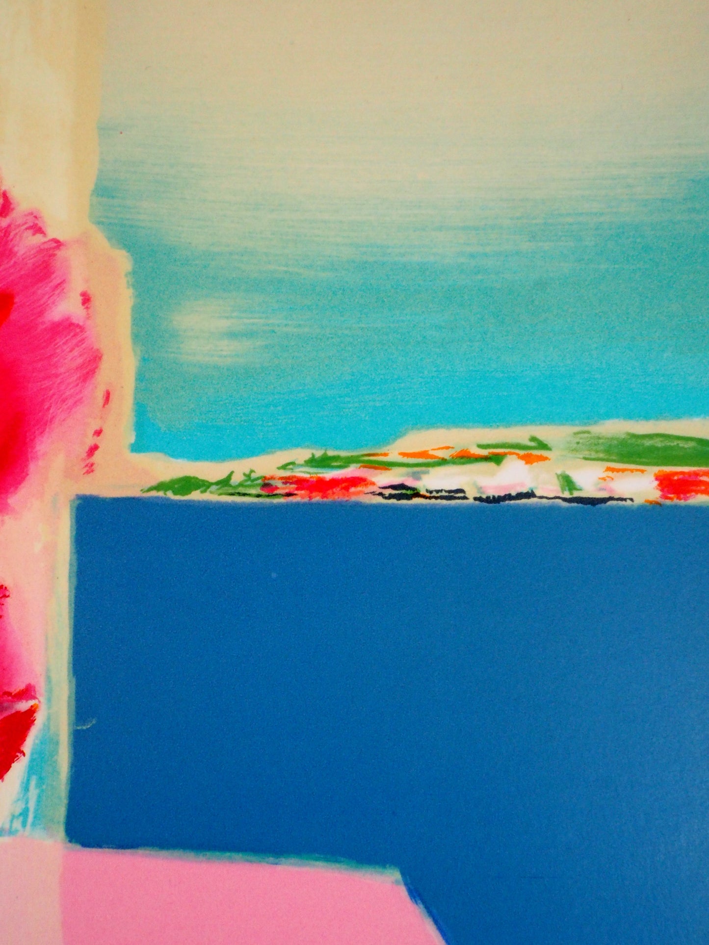 Claude HEMERET: Ventana al Mediterráneo - Litografía original firmada
