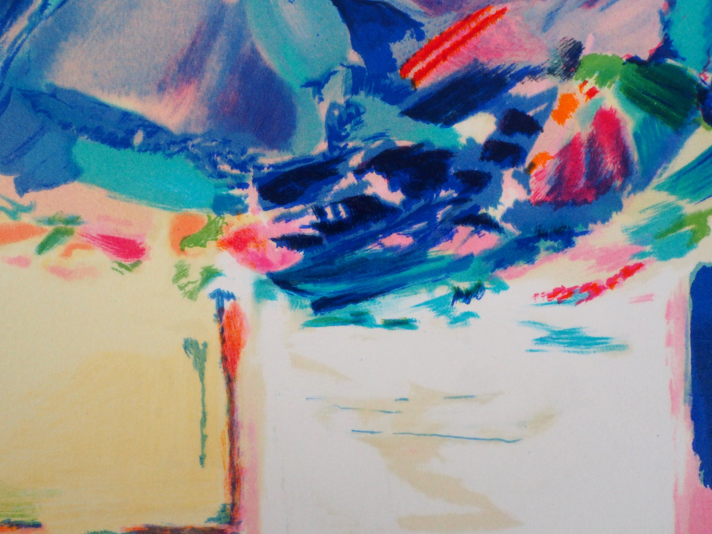 Claude HEMERET: Ramo y ventana al mar - Litografía original firmada