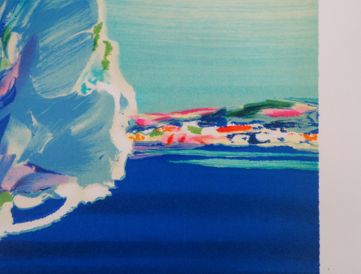 Claude HEMERET: Ramo y ventana al mar - Litografía original firmada