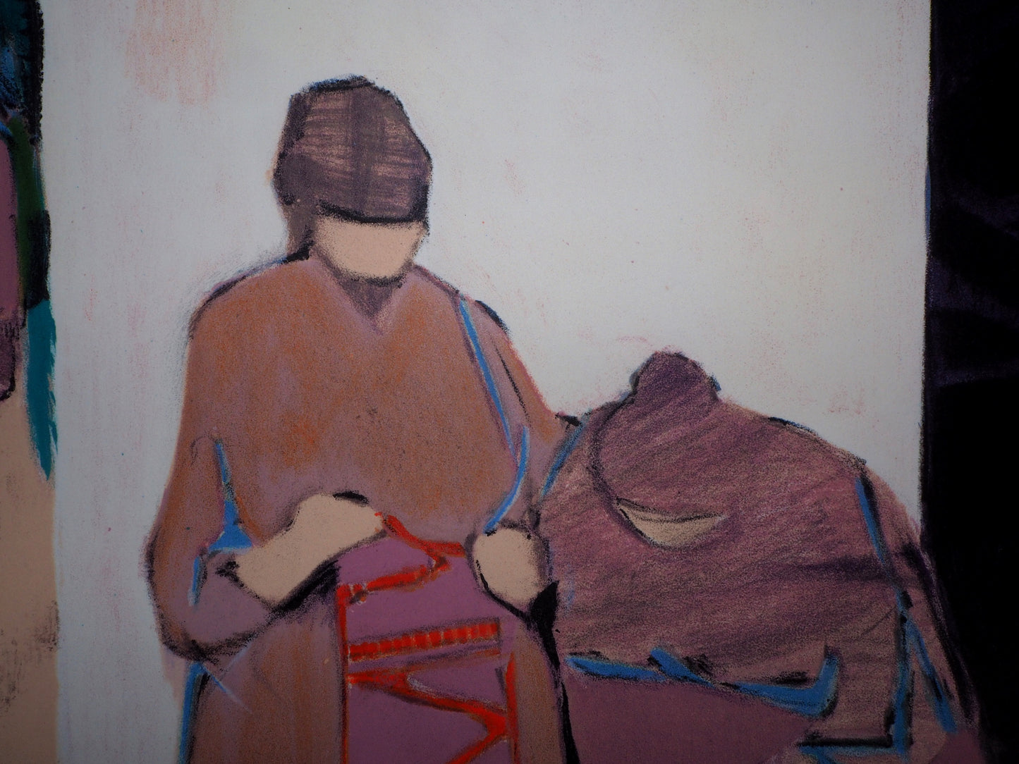 Gabriel GODARD : Retour du marché - Lithographie originale signée