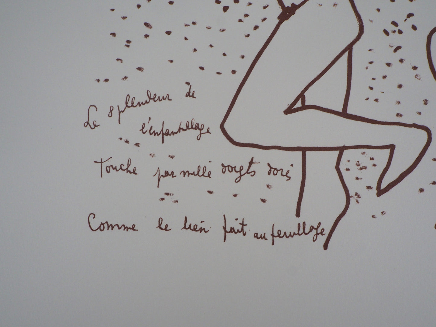 Jean COCTEAU : Homme solaire - Lithographie signée