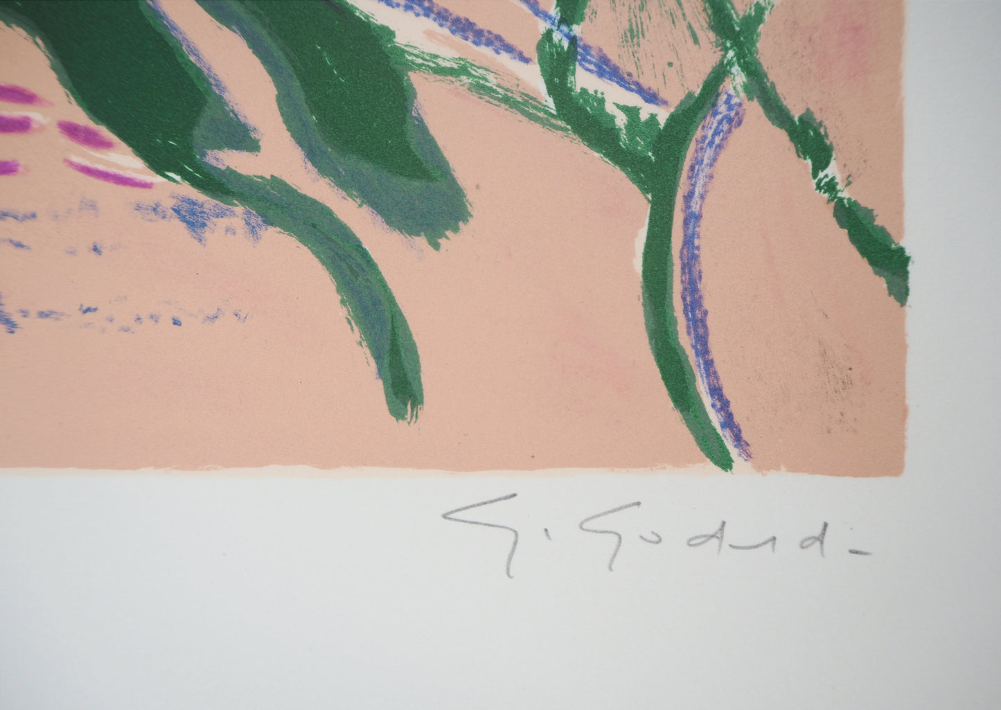 Gabriel GODARD : La forêt fauve - Lithographie originale signée