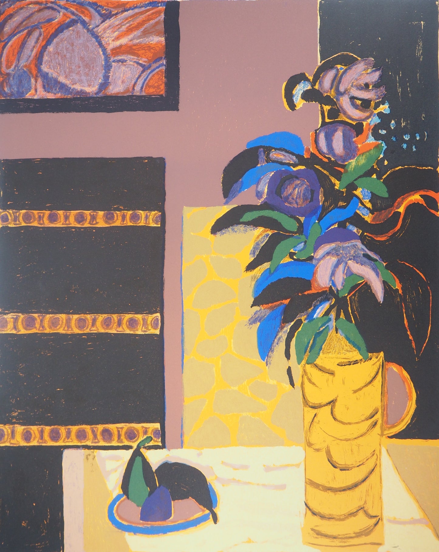 Gabriel GODARD : Les passiflores - Lithographie originale signée