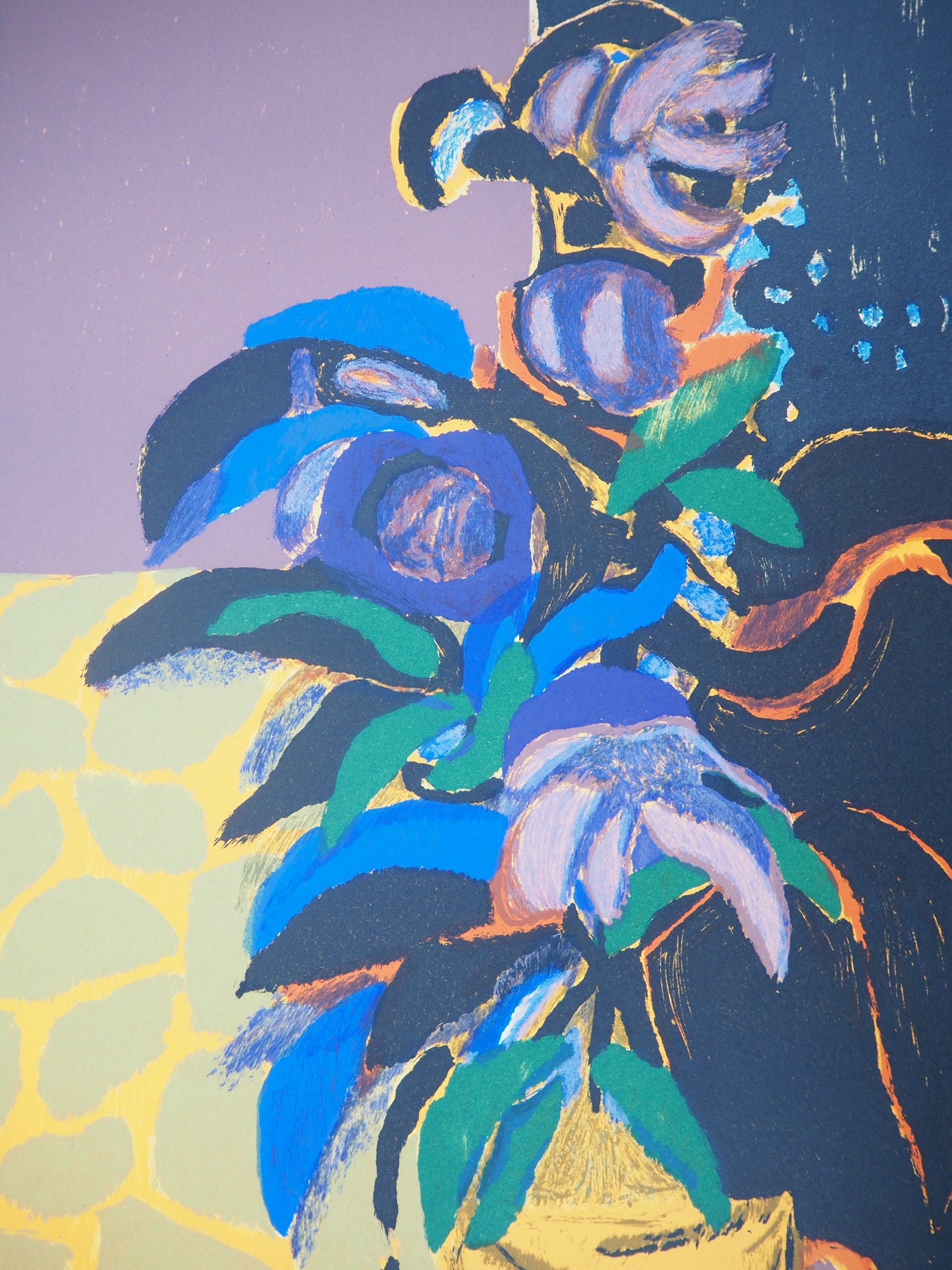 Gabriel GODARD : Les passiflores - Lithographie originale signée