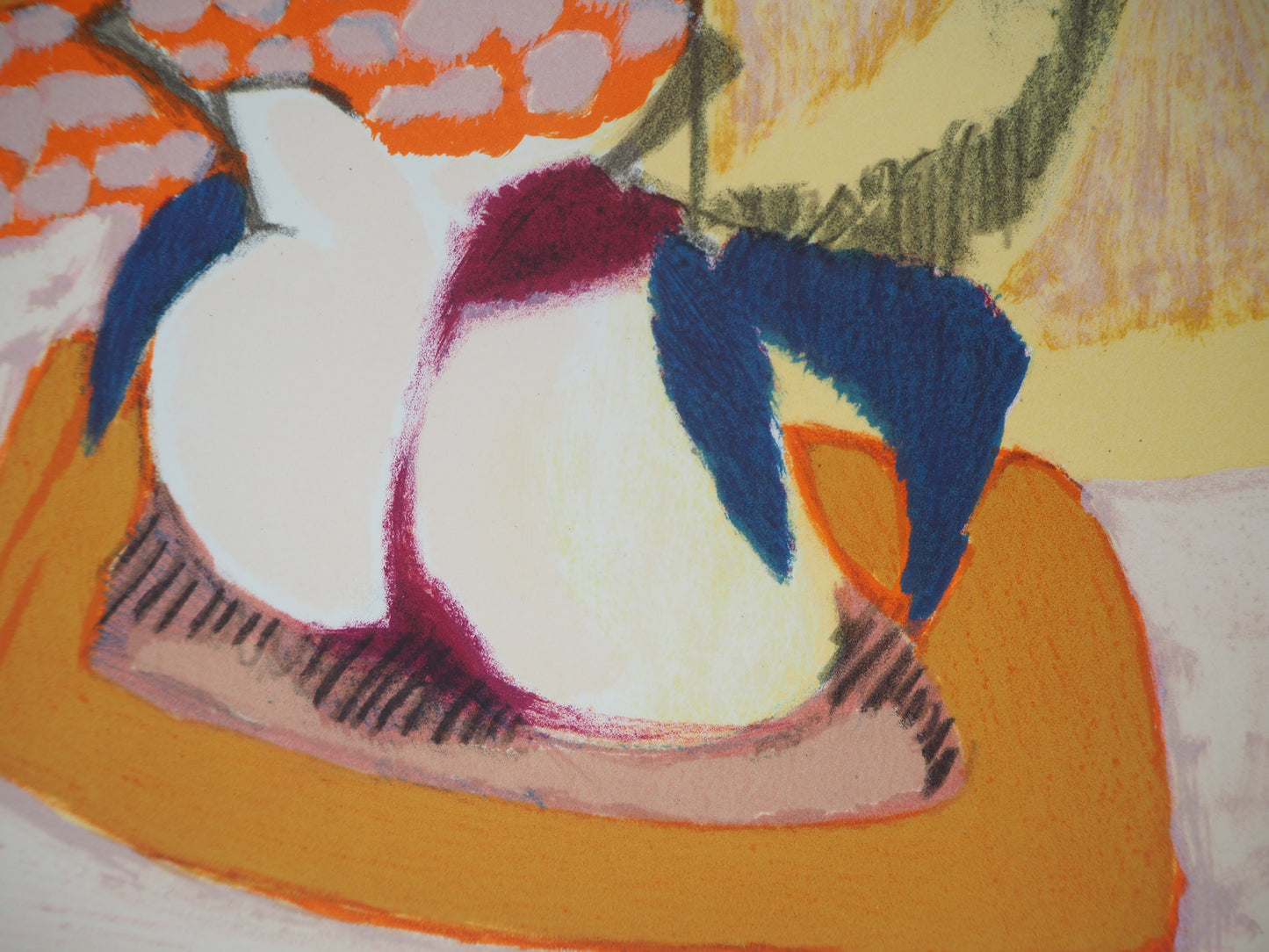 Gabriel GODARD : Nature morte aux coquelicots - Lithographie originale signée