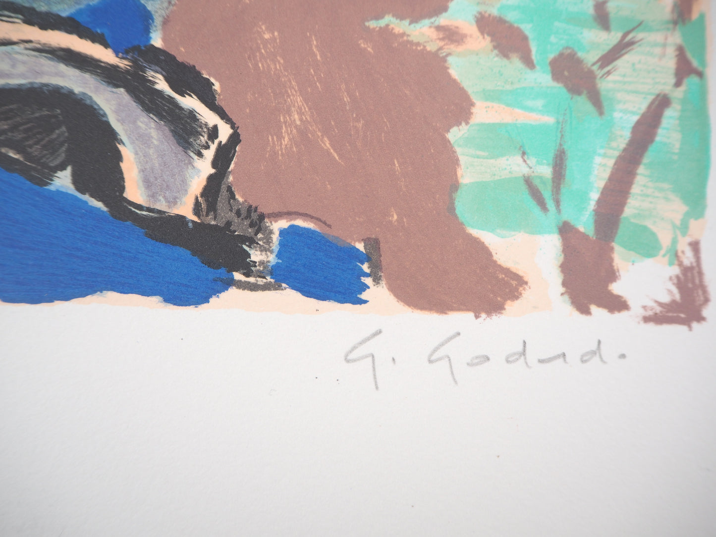 Gabriel GODARD : Rêverie - Lithographie originale signée