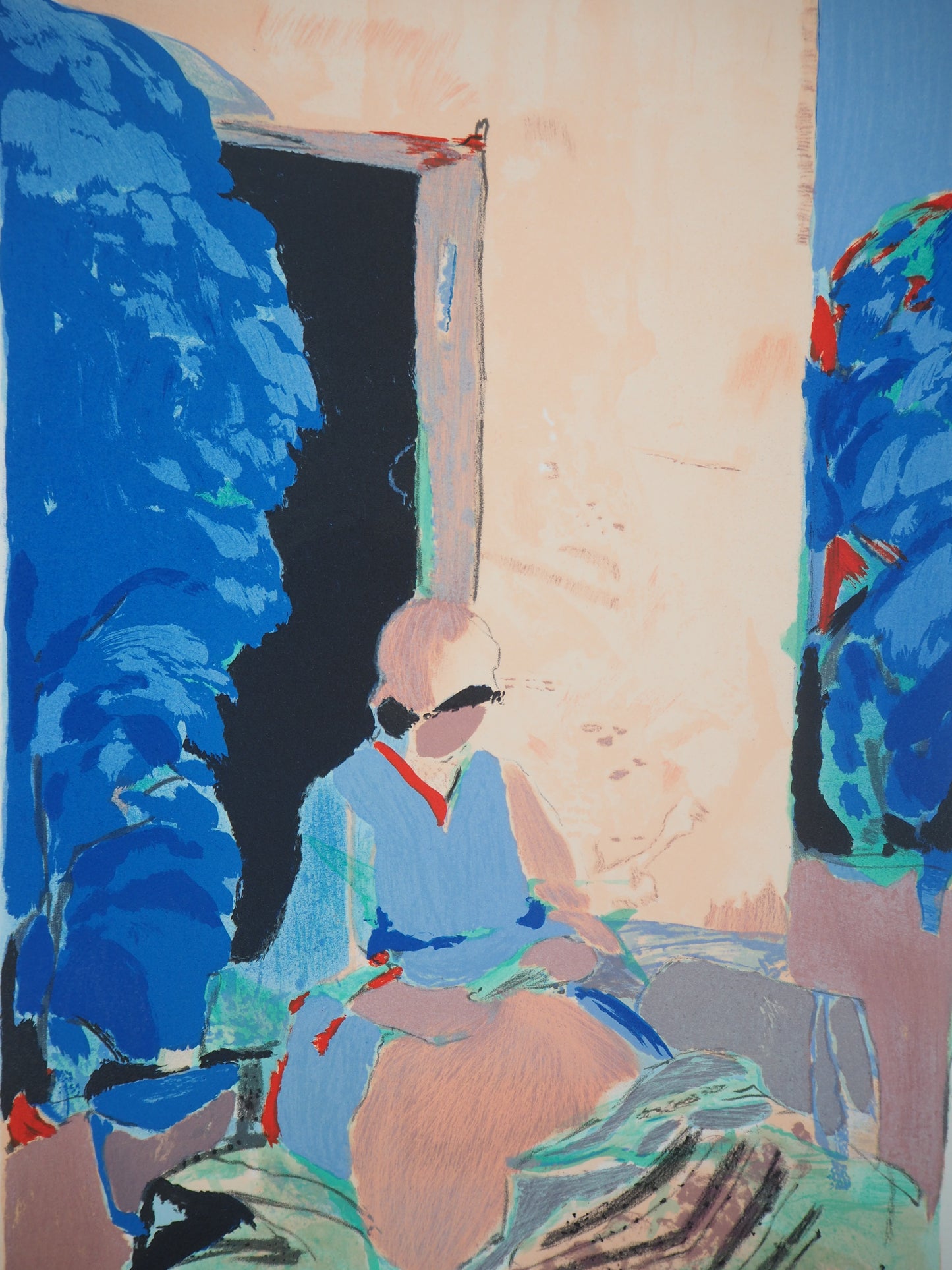 Gabriel GODARD : La Paysanne - Lithographie originale signée