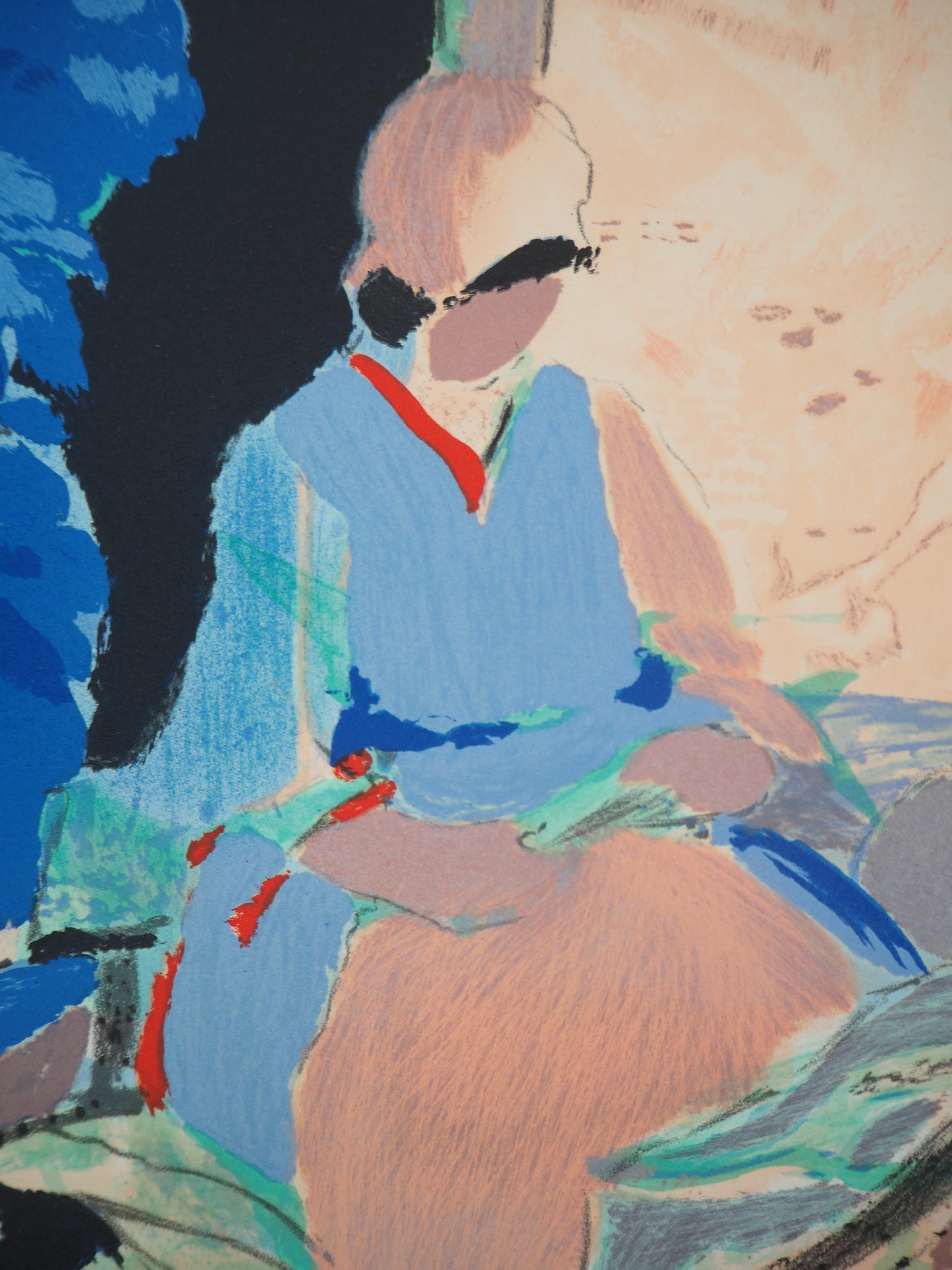 Gabriel GODARD : La Paysanne - Lithographie originale signée
