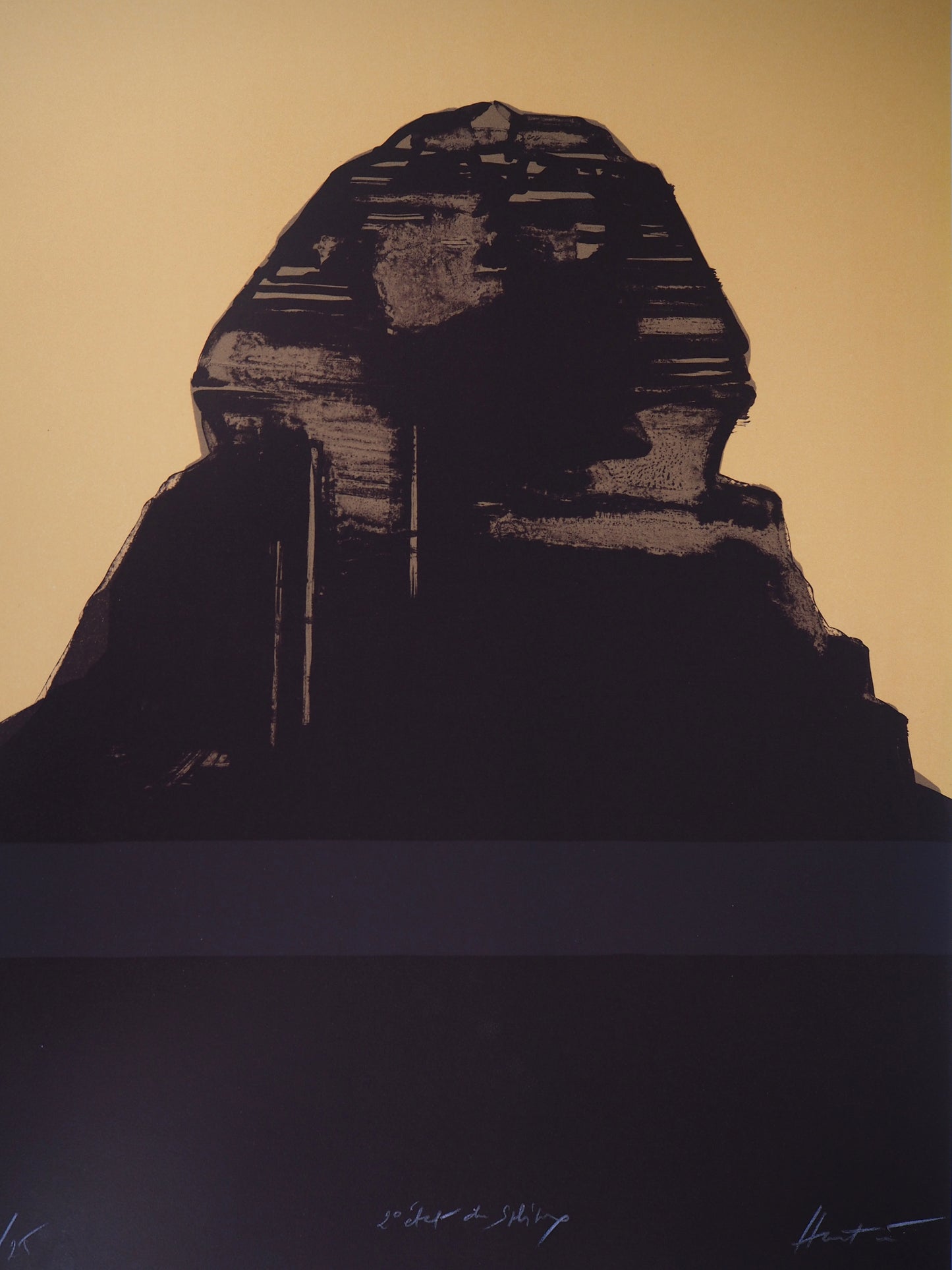 Claude HASTAIRE : Egypte, le Sphinx jaune - Lithographie originale signée 2e état