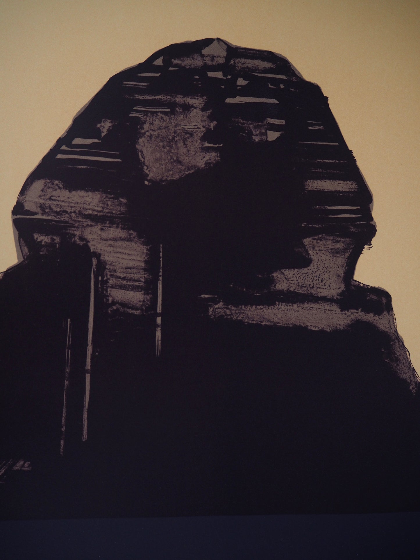 Claude HASTAIRE : Egypte, le Sphinx jaune - Lithographie originale signée 2e état