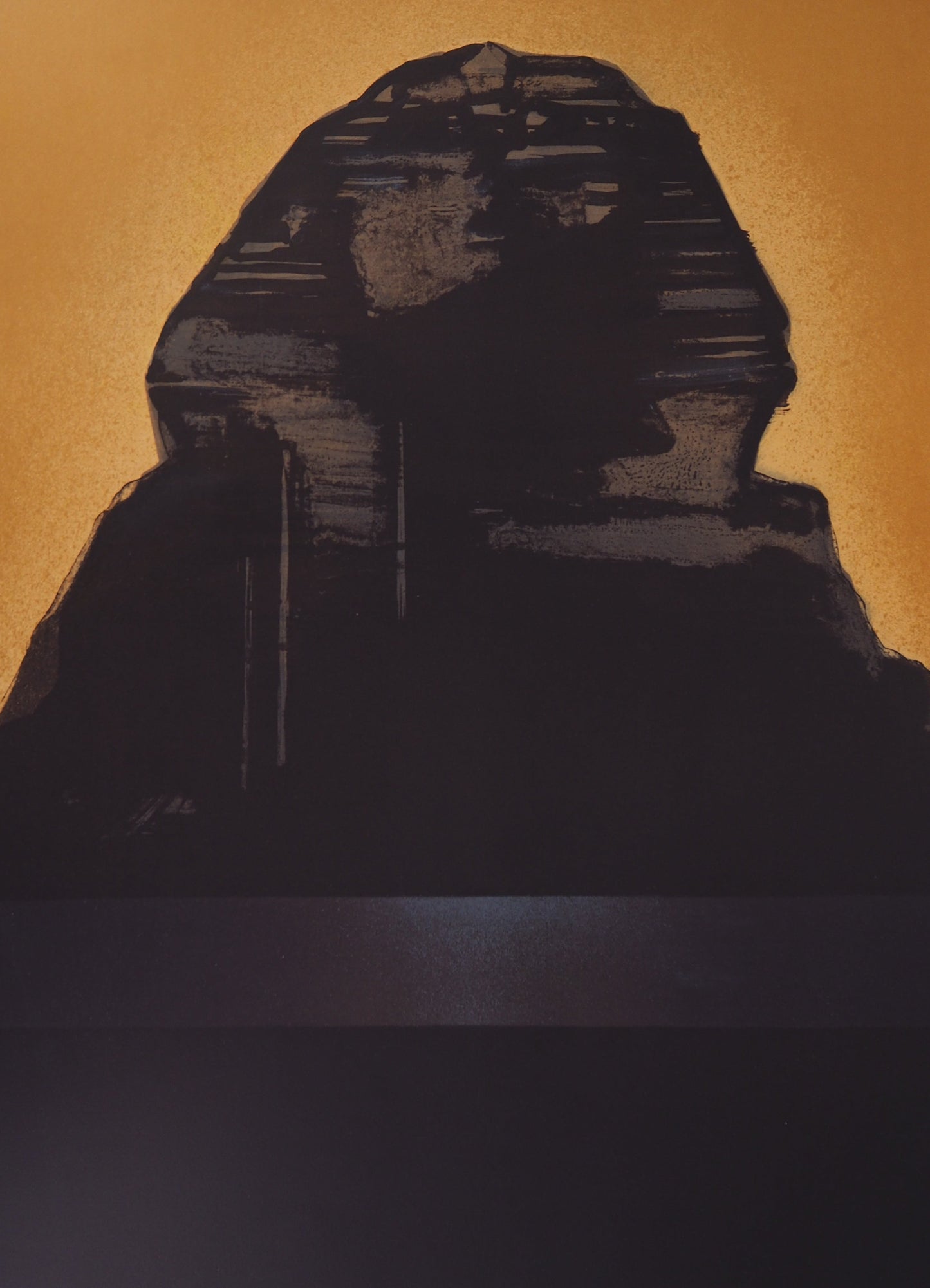 Claude HASTAIRE : Egypte, le Sphinx jaune - Lithographie originale signée 3e état