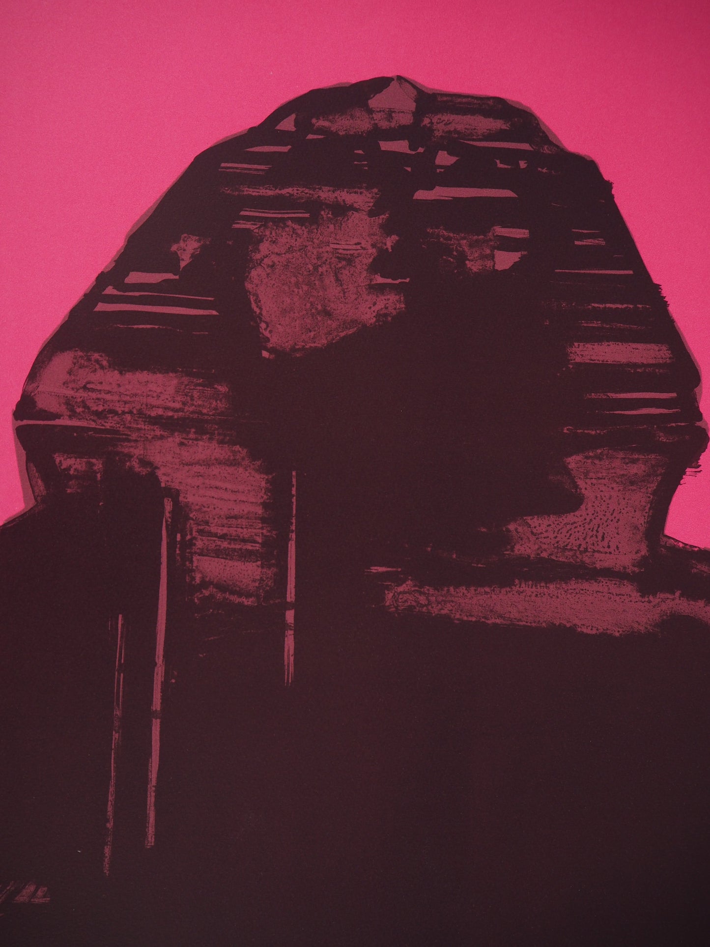 Claude HASTAIRE : Egypte, le Sphinx rose - Lithographie originale signée 1e état