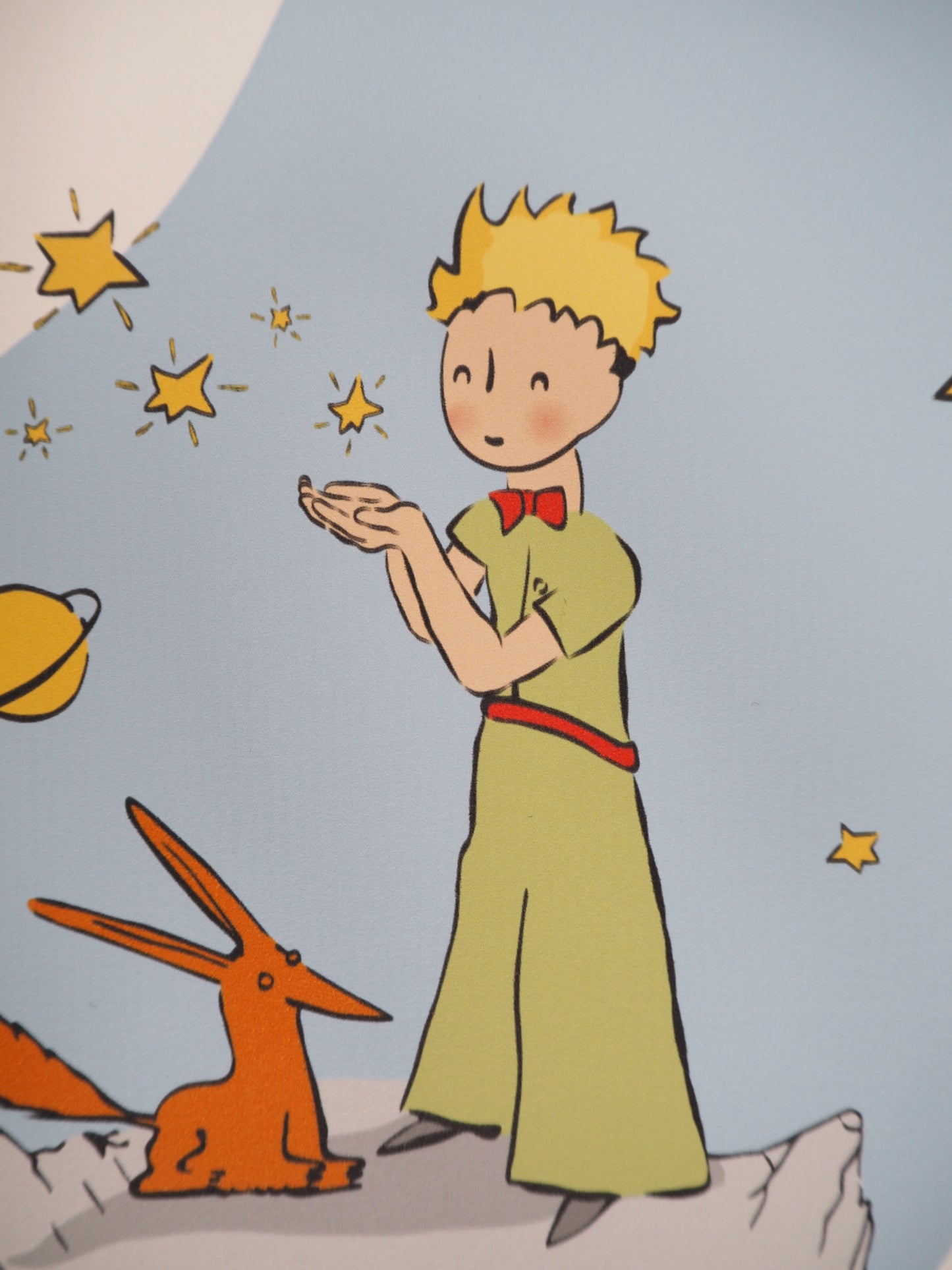 Antoine DE SAINT EXUPERY : Le Petit Prince, le renard et les étoiles - Lithographie
