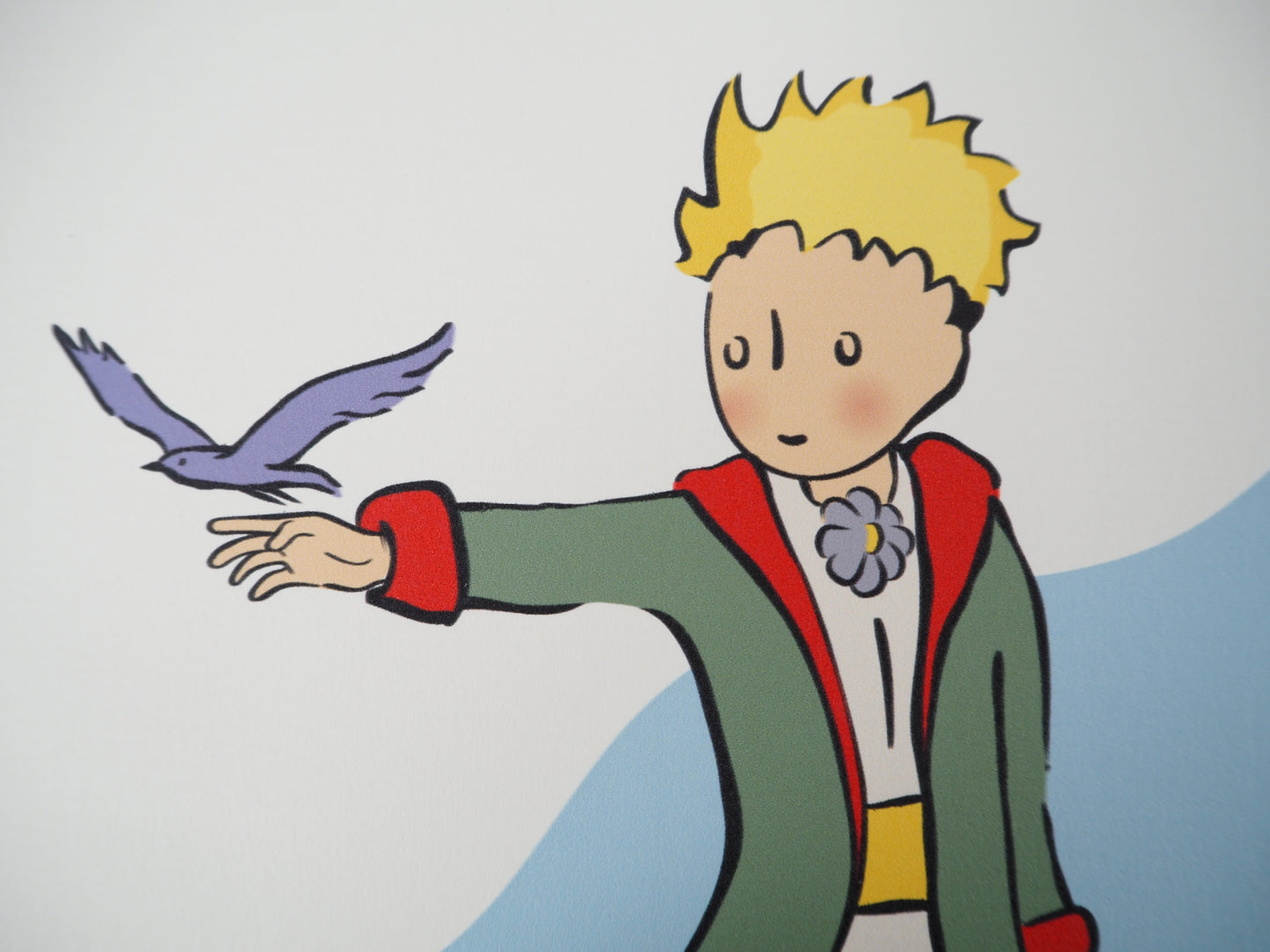 Antoine DE SAINT EXUPERY : Le Petit Prince et l'oiseau - Lithographie