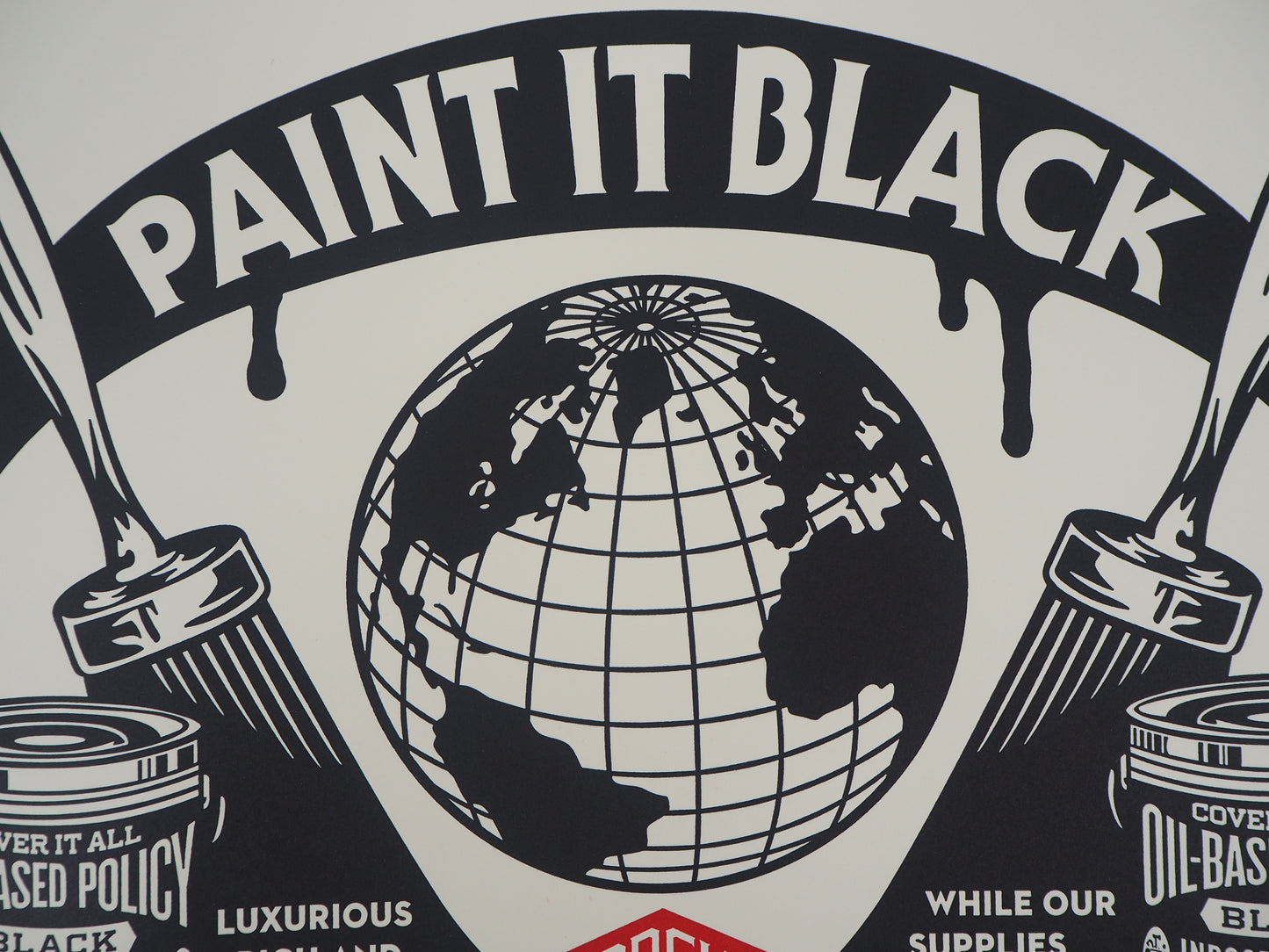 Shepard FAIREY (OBEY) : Paint it Black - Letterpress originale signée